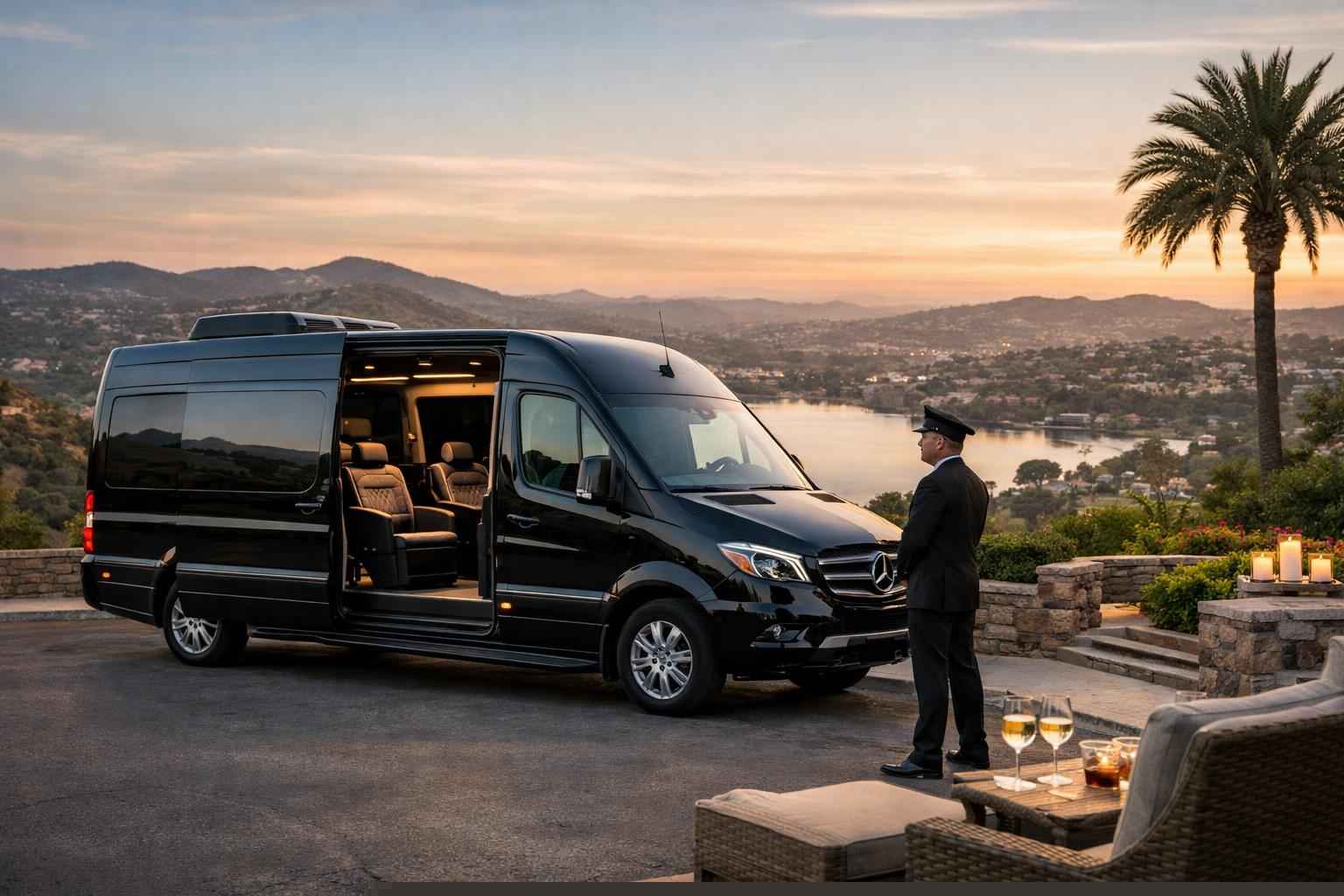 Luxury Passenger Van With Driver In La Mesa California