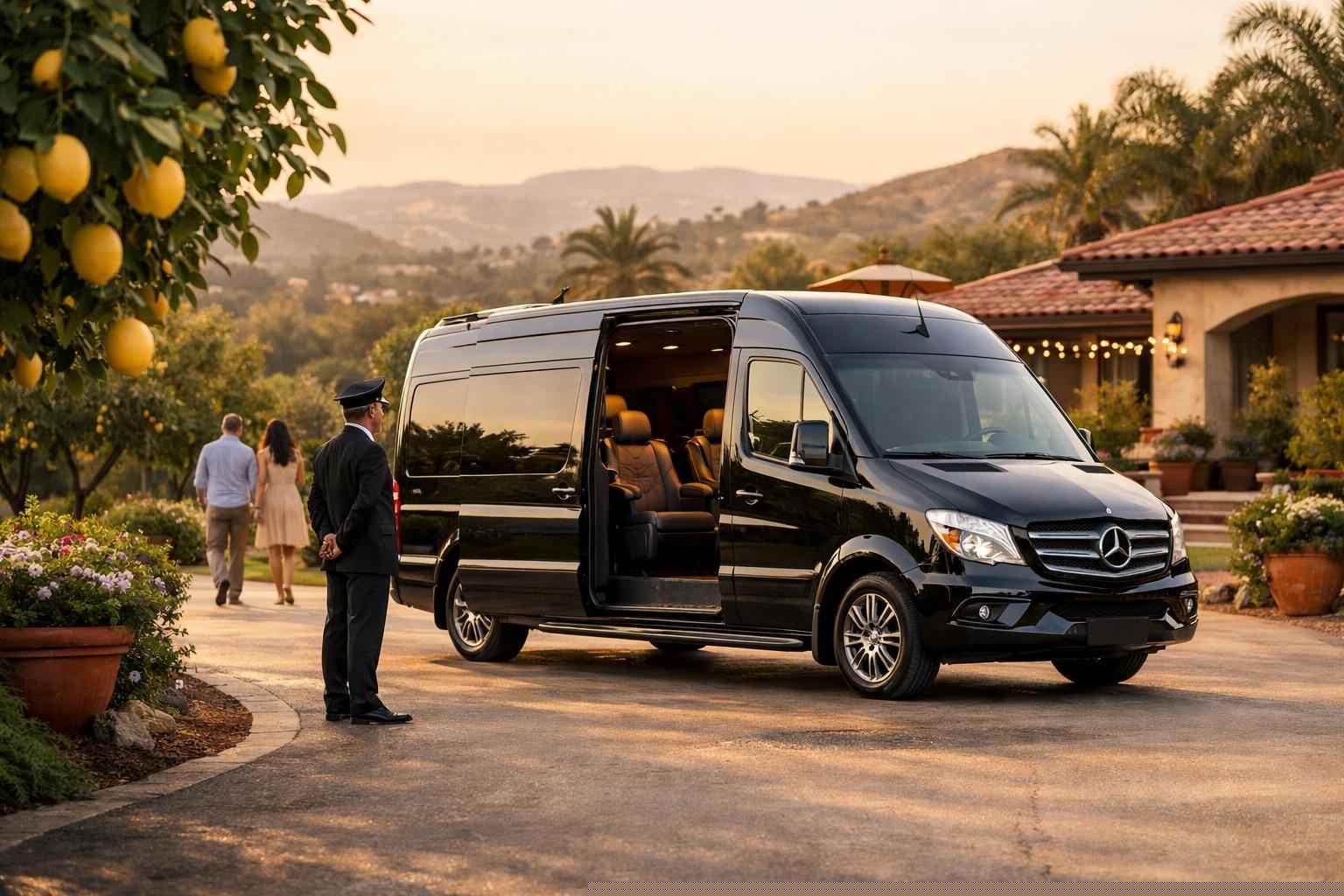 Luxury Passenger Van With Driver In Lemon Grove California