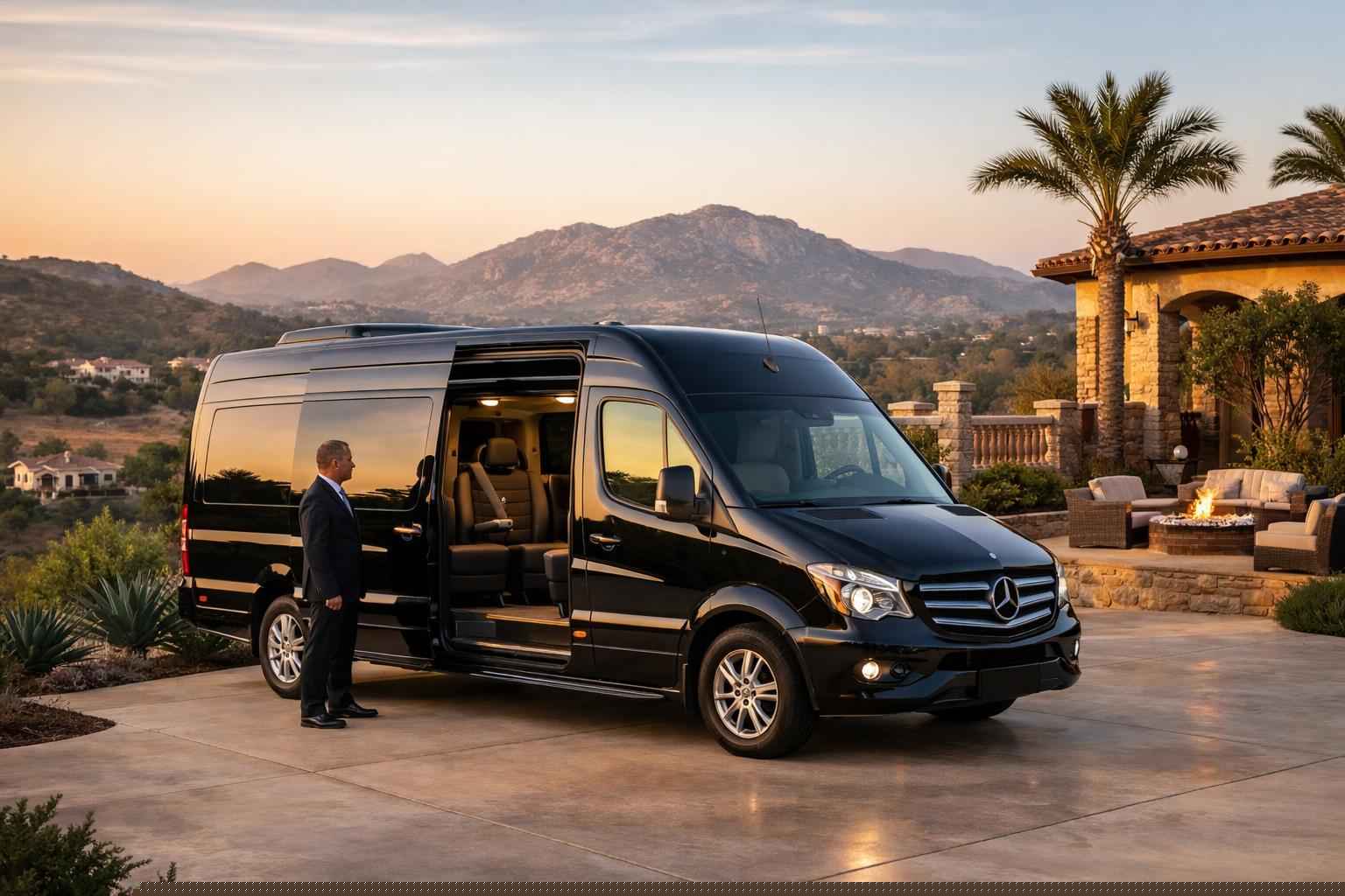 Luxury Passenger Van With Driver In Poway California