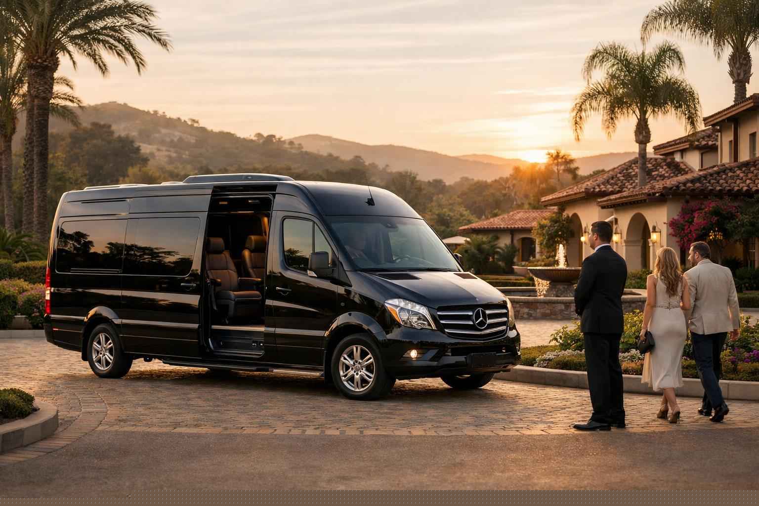 Luxury Passenger Van With Driver In Rancho Santa Fe California
