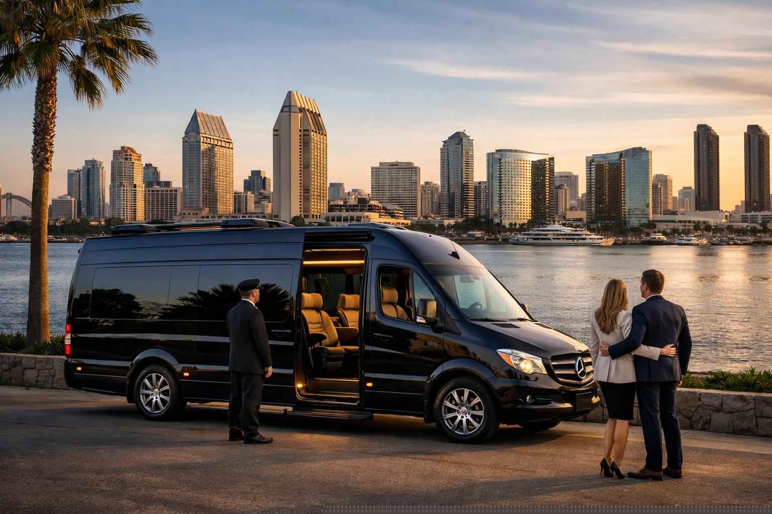 Luxury Passenger Van With Driver In San Diego California