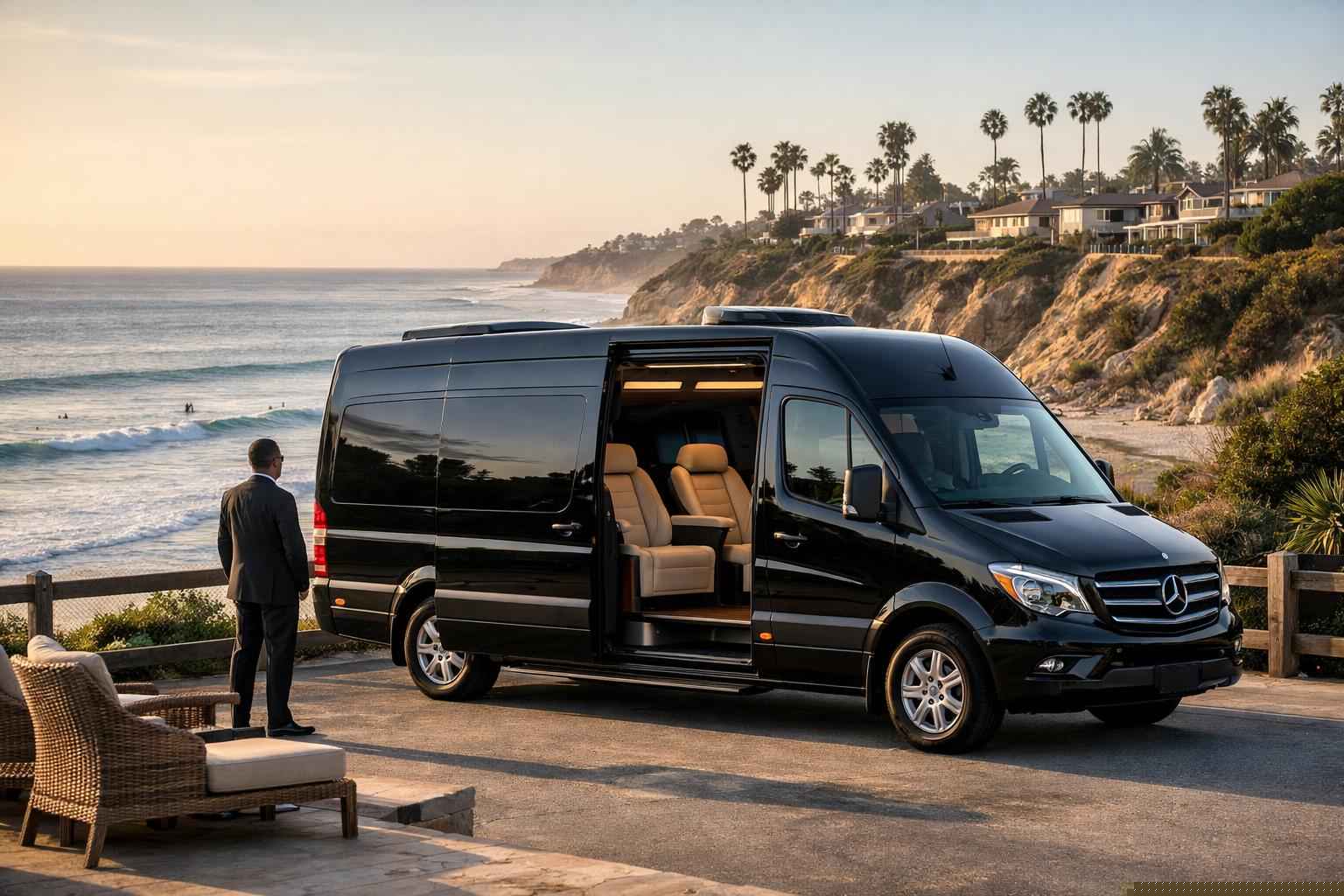 Passenger Van With Driver In Solana Beach California Luxury Passenger Van With Driver In Solana Beach California
