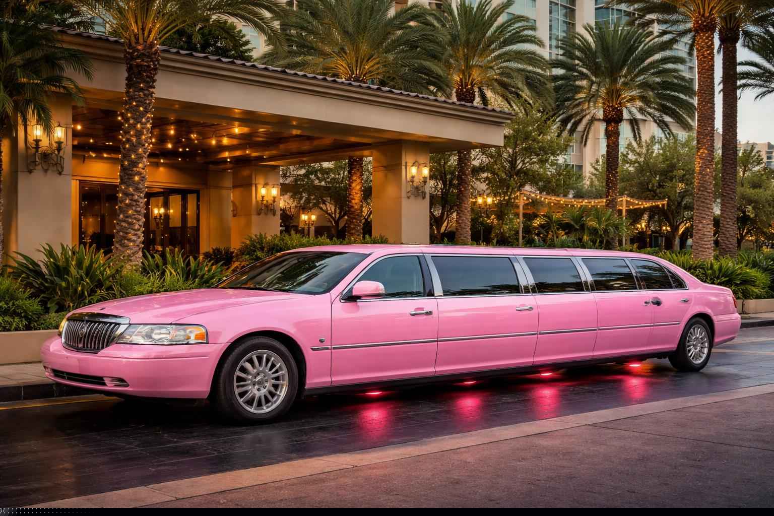 Luxury Pink Limo Rental In Bostonia California