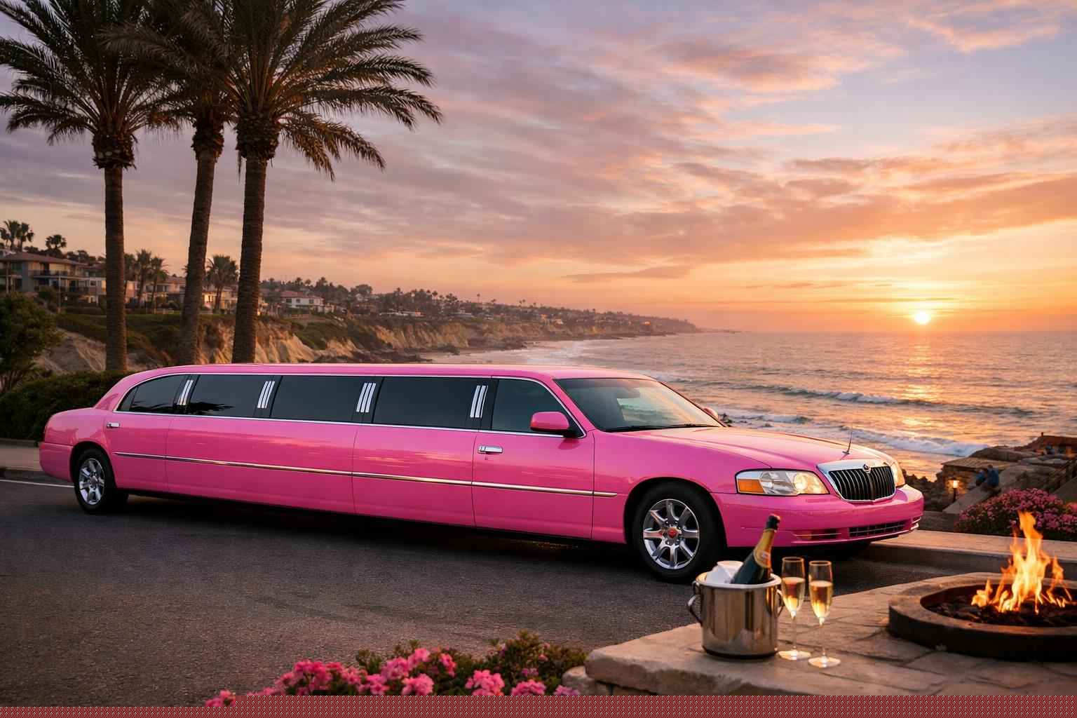 Luxury Pink Limo Rental In Carlsbad California