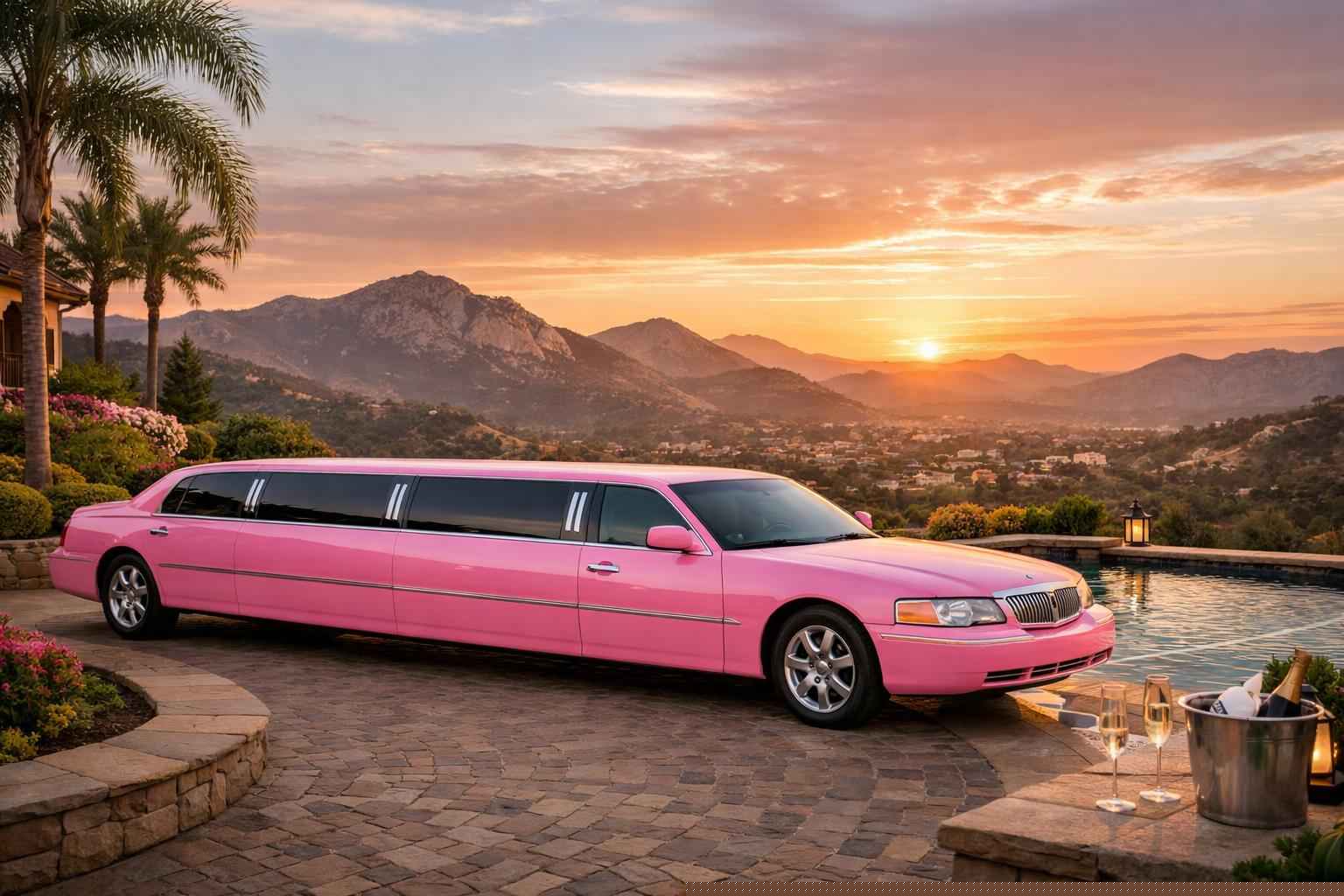 Pink Limo Rental In Granite Hills California Luxury Pink Limo Rental In Granite Hills California