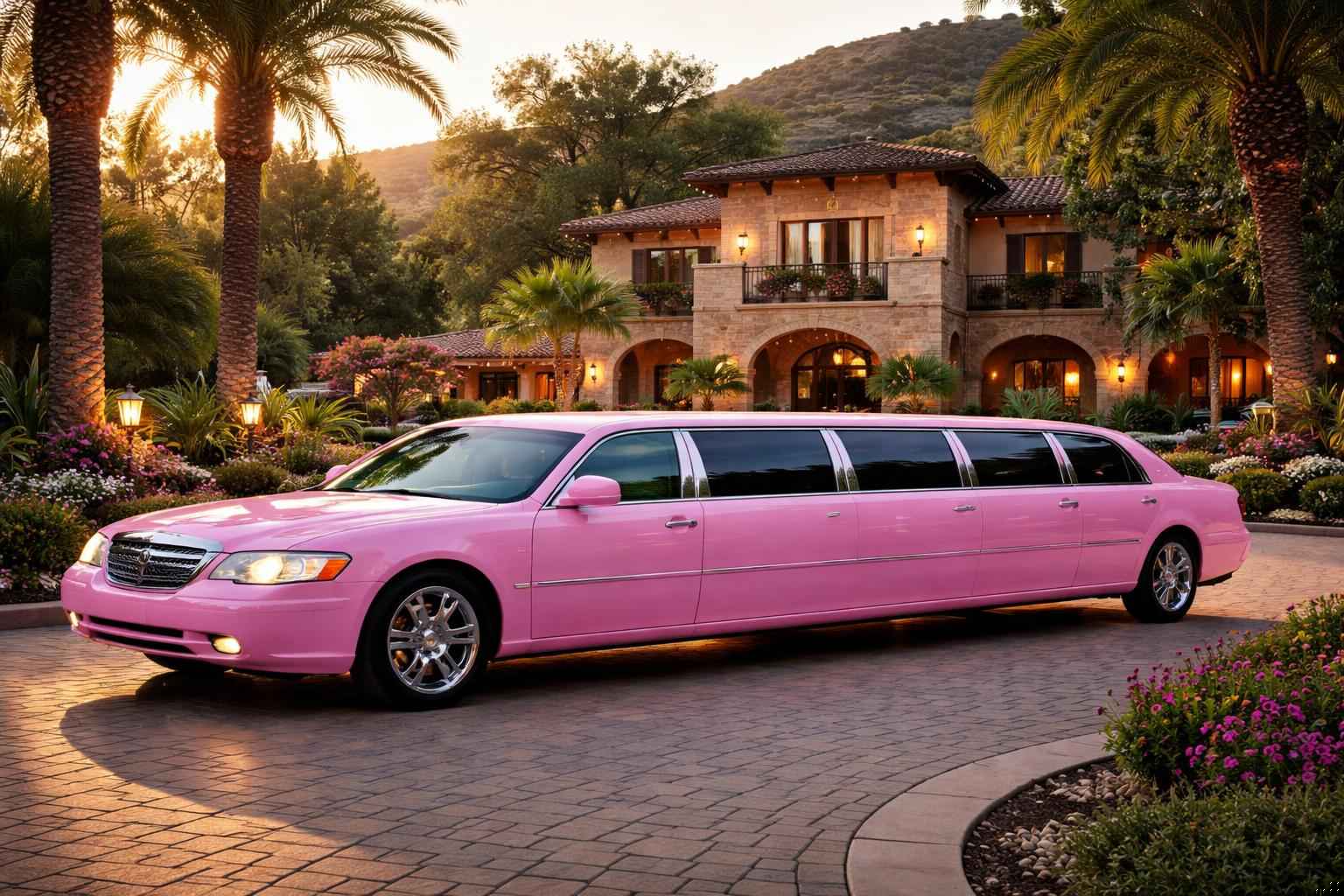 Luxury Pink Limo Rental In Hidden Meadows Ca