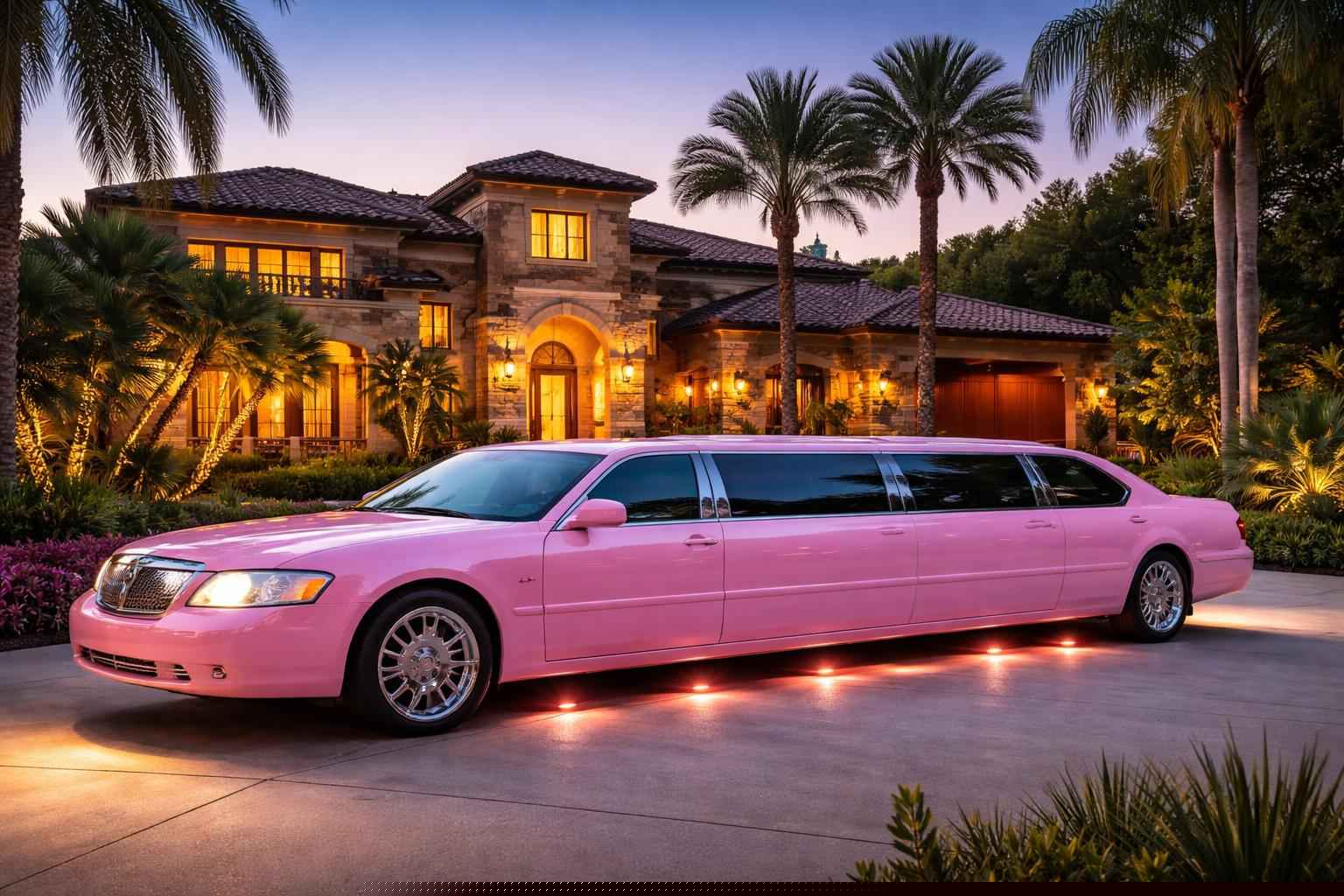 Luxury Pink Limo Rental In Jamul California