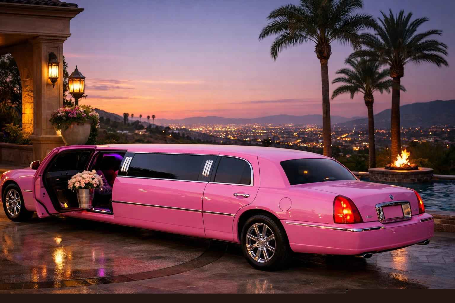 Luxury Pink Limo Rental In La Mesa California