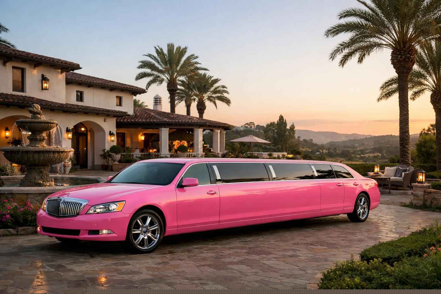 Pink Limo Rental In Rancho Santa Fe California Luxury Pink Limo Rental In Rancho Santa Fe California