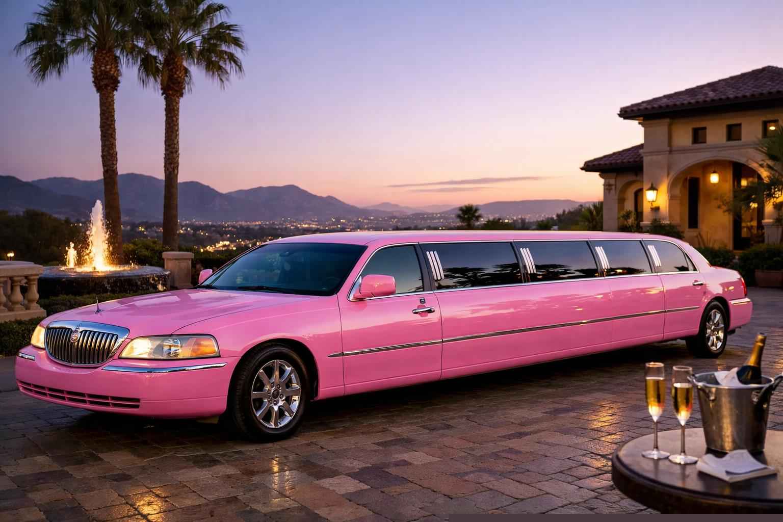 Luxury Pink Limo Rental In San Marcos California