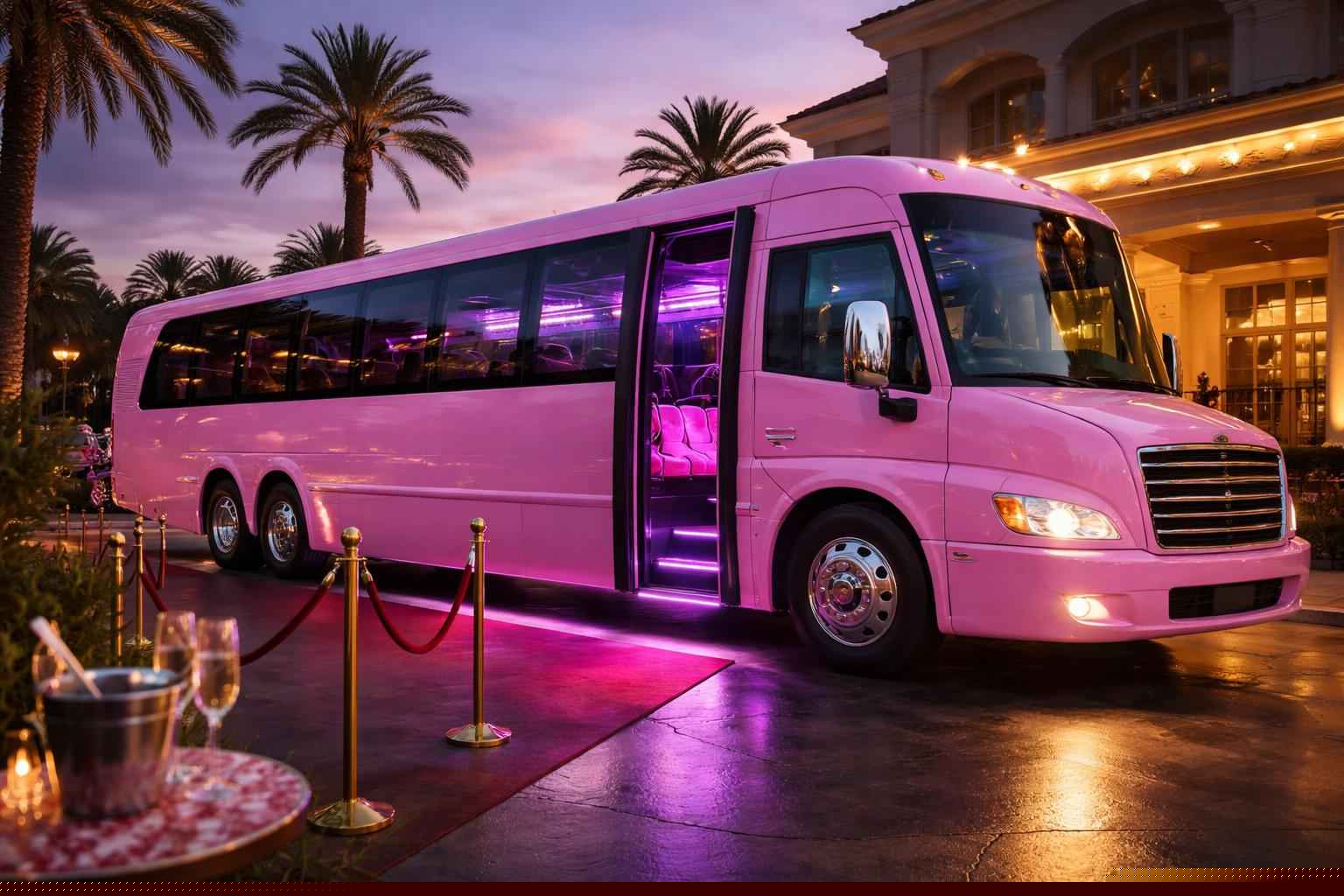 Pink Party Bus Rental In Bostonia California Luxury Pink Party Bus Rental In Bostonia California