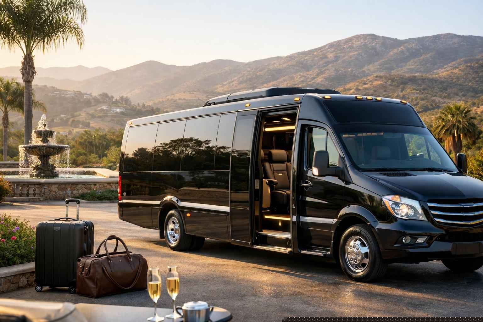Luxury Shuttle Bus Rental In Escondido California