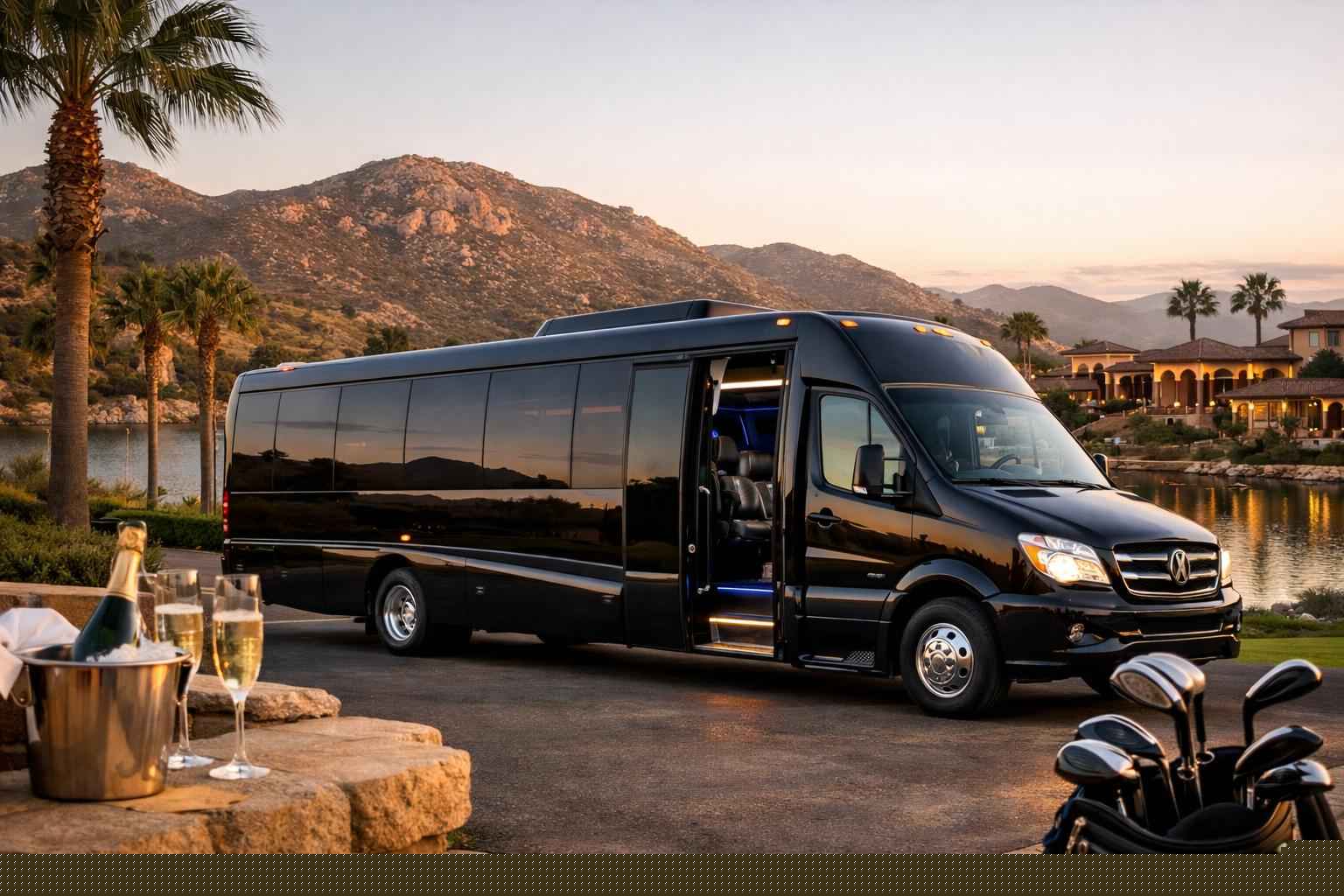 Luxury Shuttle Bus Rental In Santee California