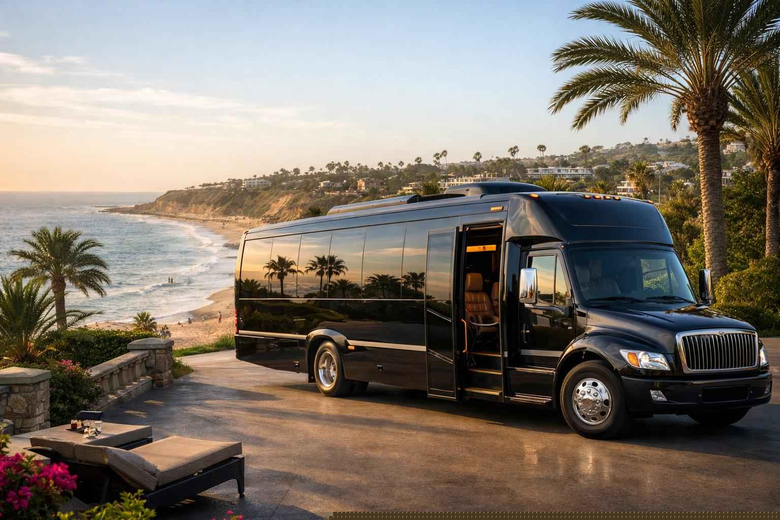 Luxury Shuttle Bus Rental In Solana Beach California