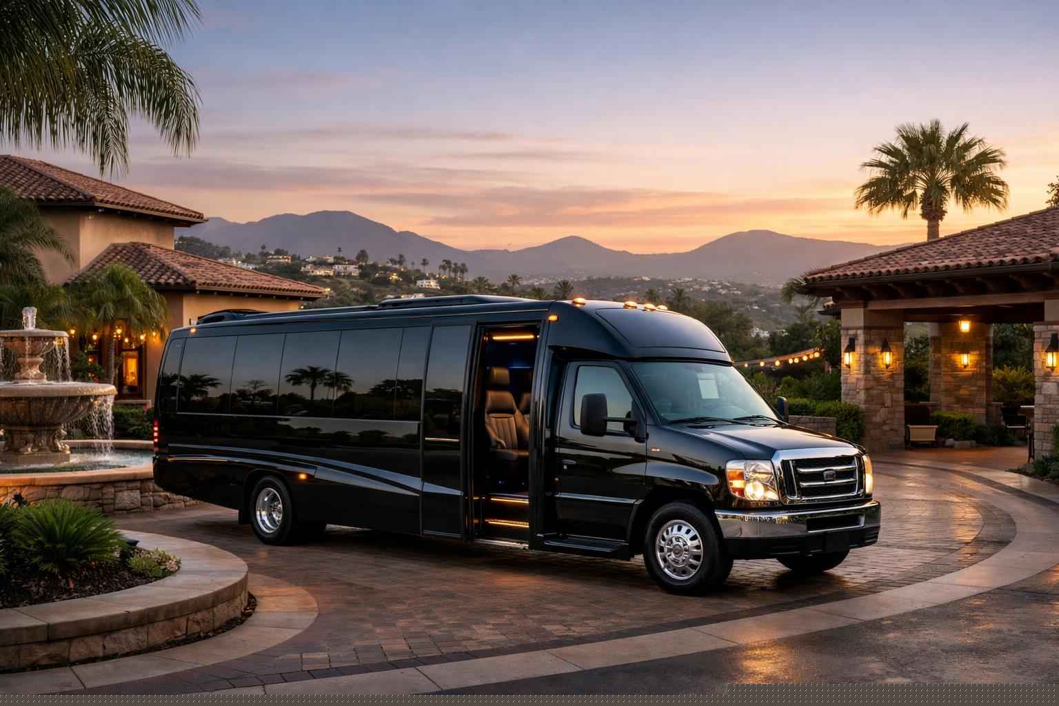 Luxury Shuttle Bus Rental In Vista California