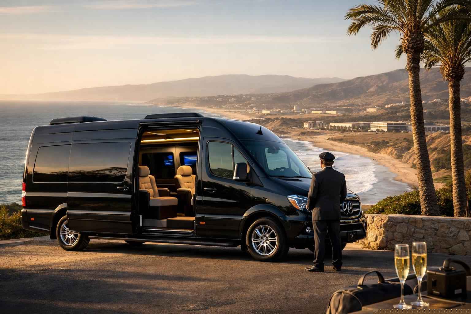 Luxury Sprinter Van Rental With Driver In Camp Pendleton South California