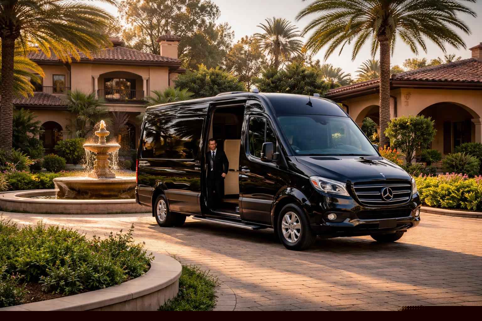 Luxury Sprinter Van Rental With Driver In Fairbanks Ranch Ca