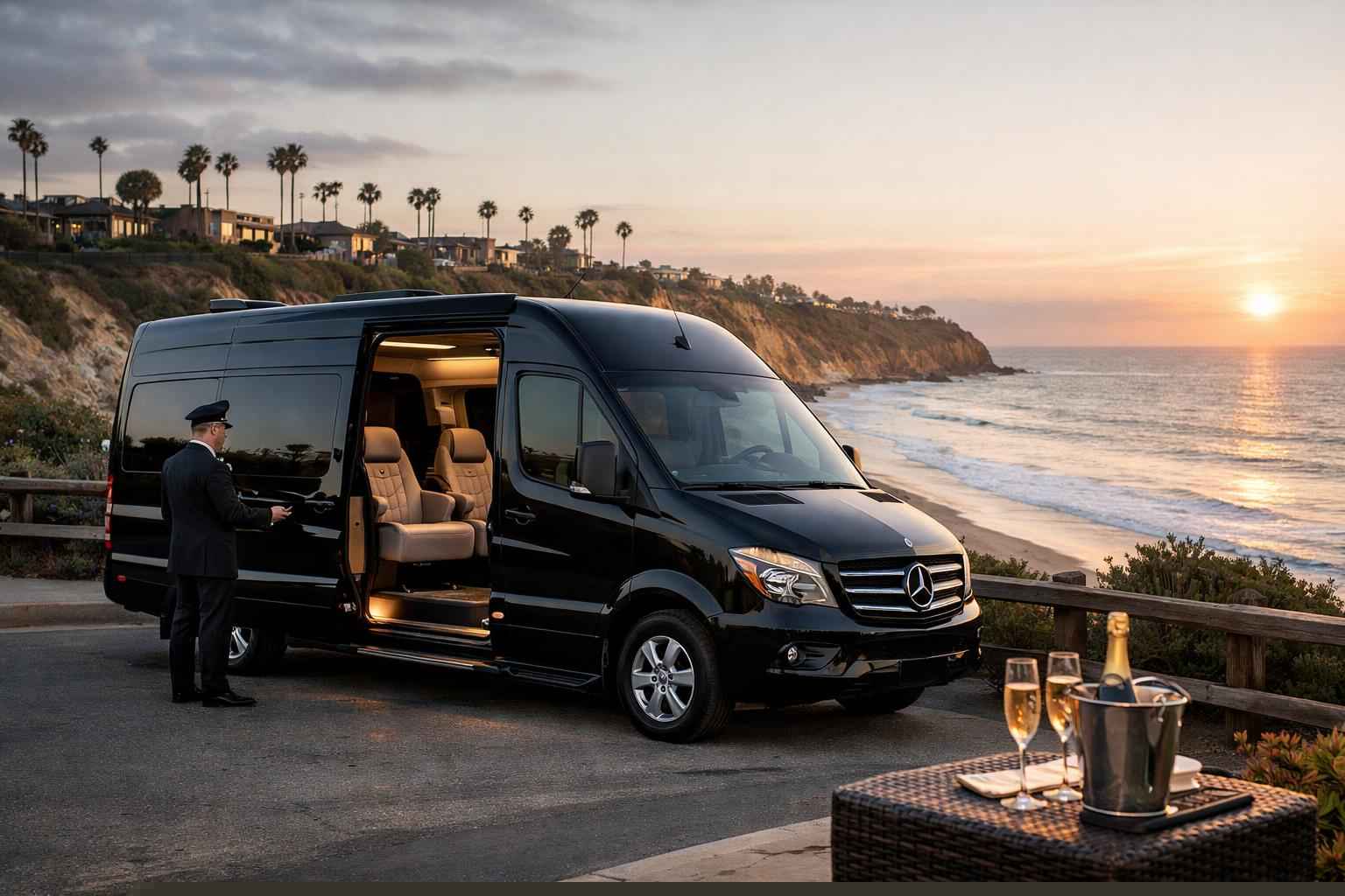 Luxury Sprinter Van Rental With Driver In Solana Beach California