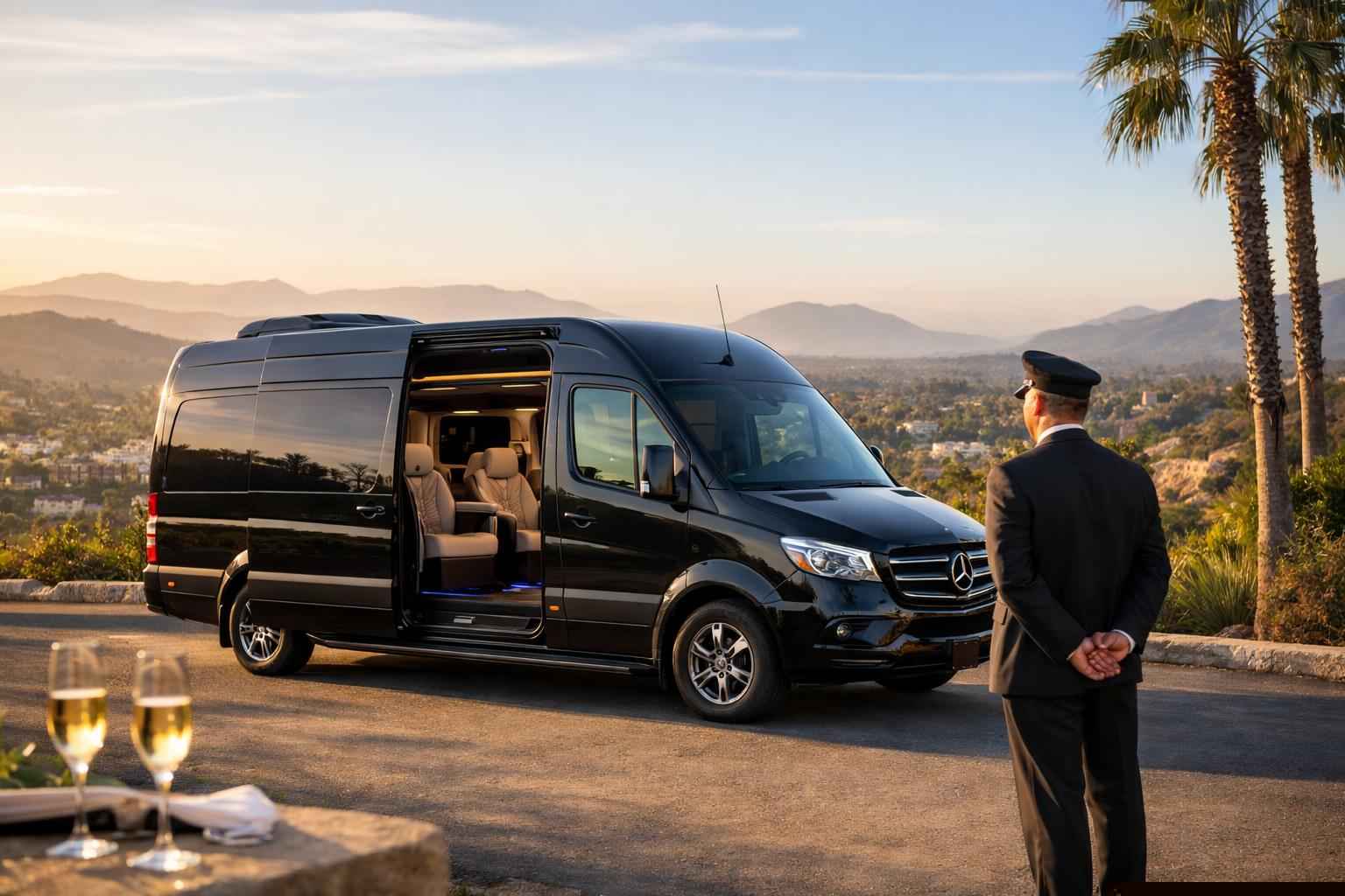 Luxury Sprinter Van Rental With Driver In Vista California