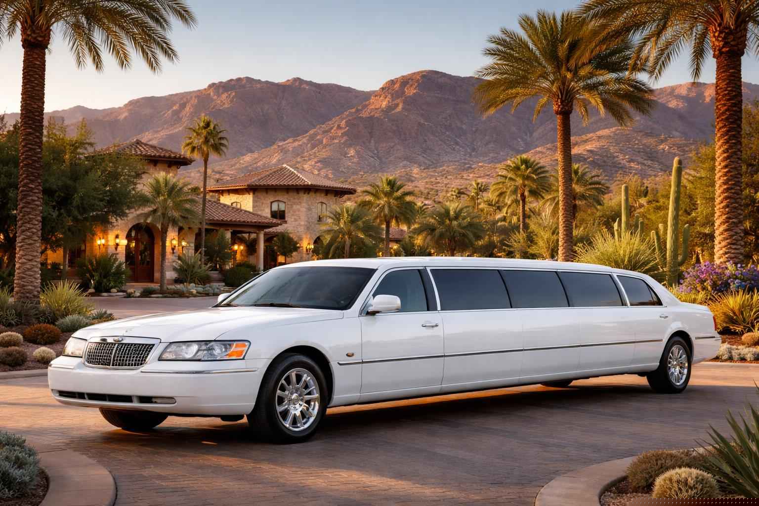 Luxury White Limo Rental In Borrego Springs California