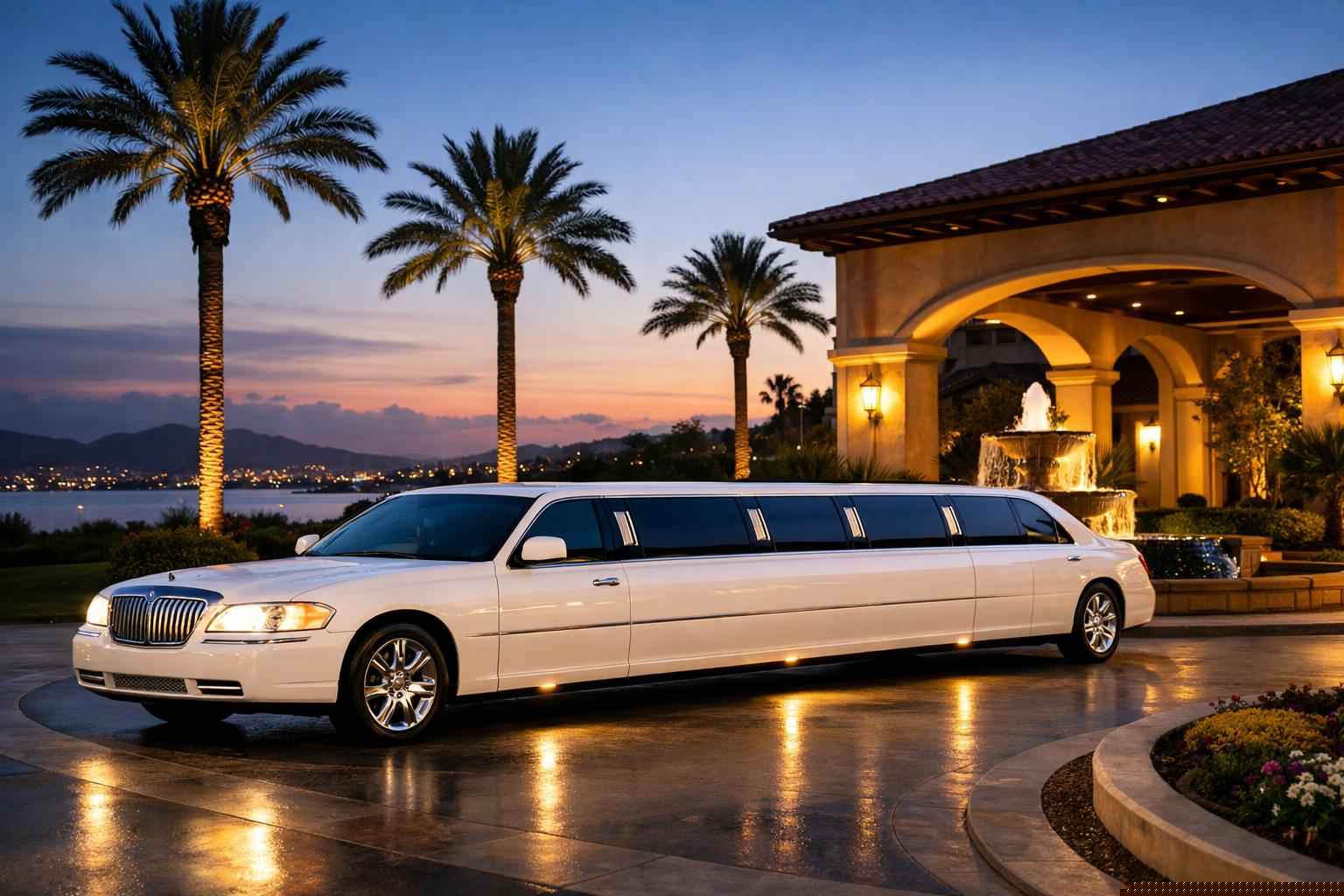 Luxury White Limo Rental In Chula Vista California