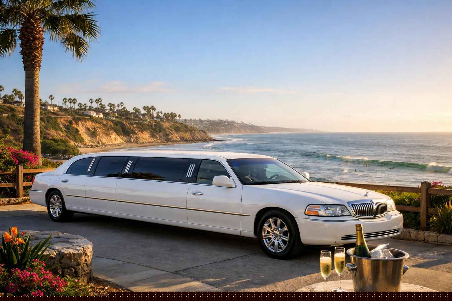 Luxury White Limo Rental In Encinitas California