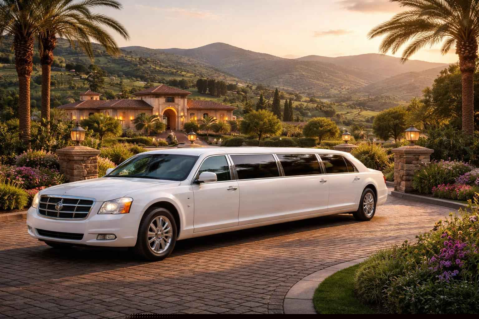 Luxury White Limo Rental In Hidden Meadows Ca
