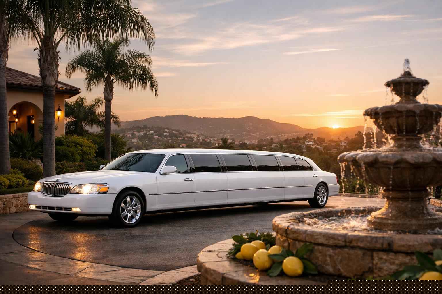 Luxury White Limo Rental In Lemon Grove California