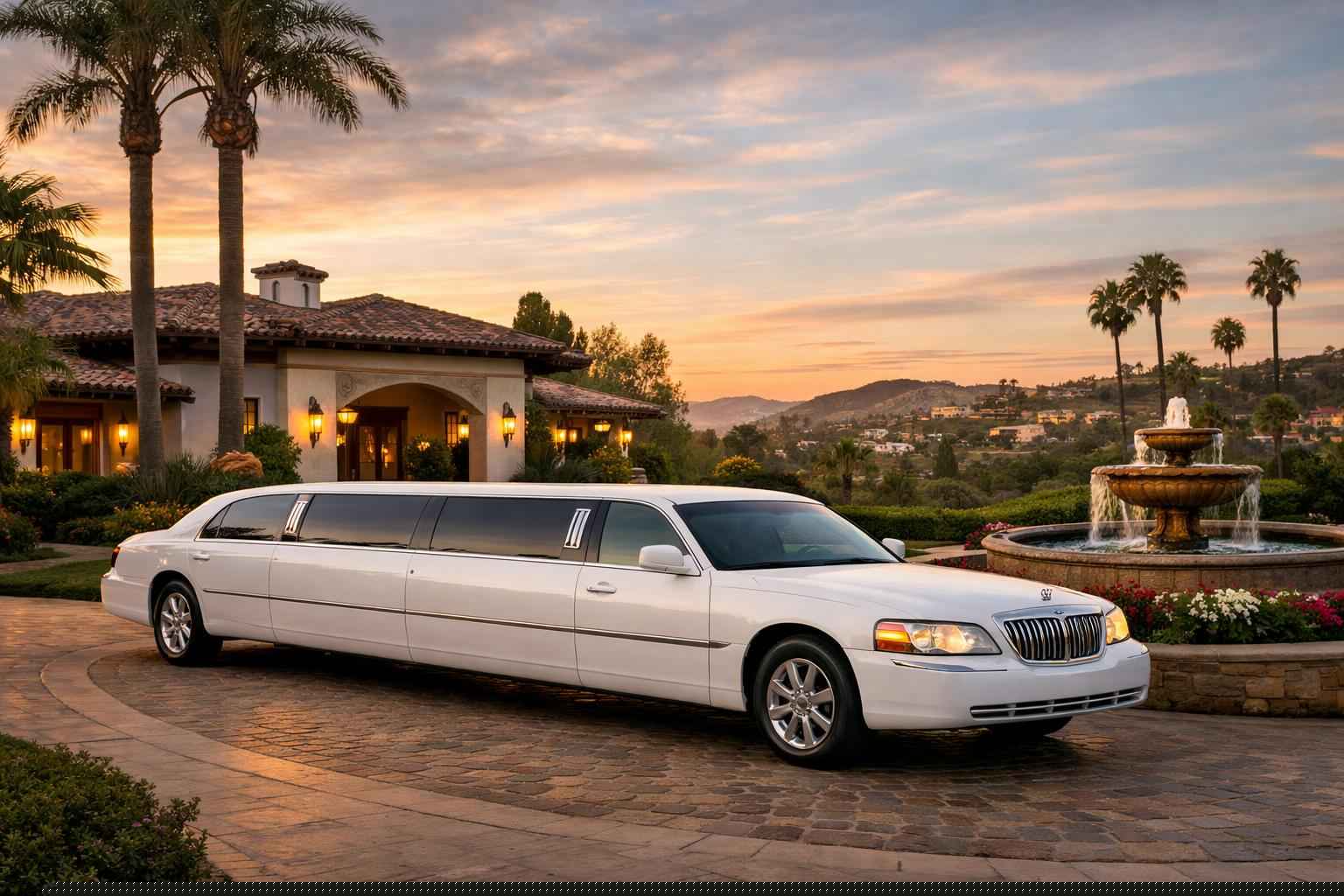 White Limo Rental In Rancho Santa Fe California Luxury White Limo Rental In Rancho Santa Fe California