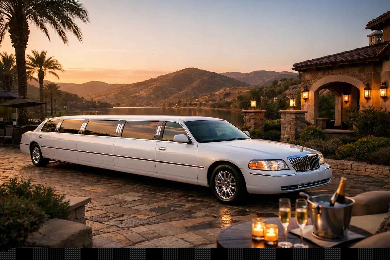 Luxury White Limo Rental In San Marcos California