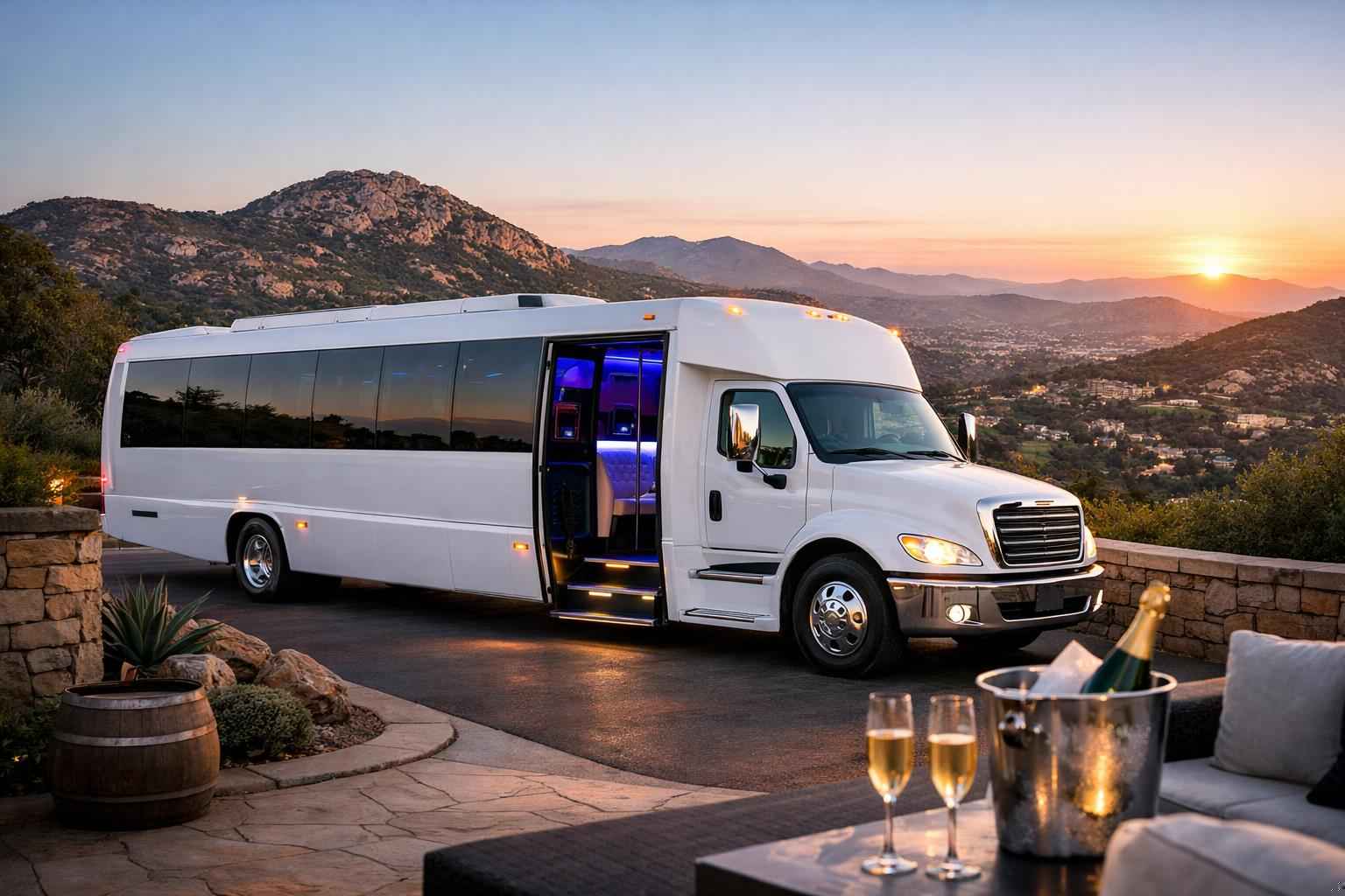 White Party Bus Rental In Granite Hills California Luxury White Party Bus Rental In Granite Hills California