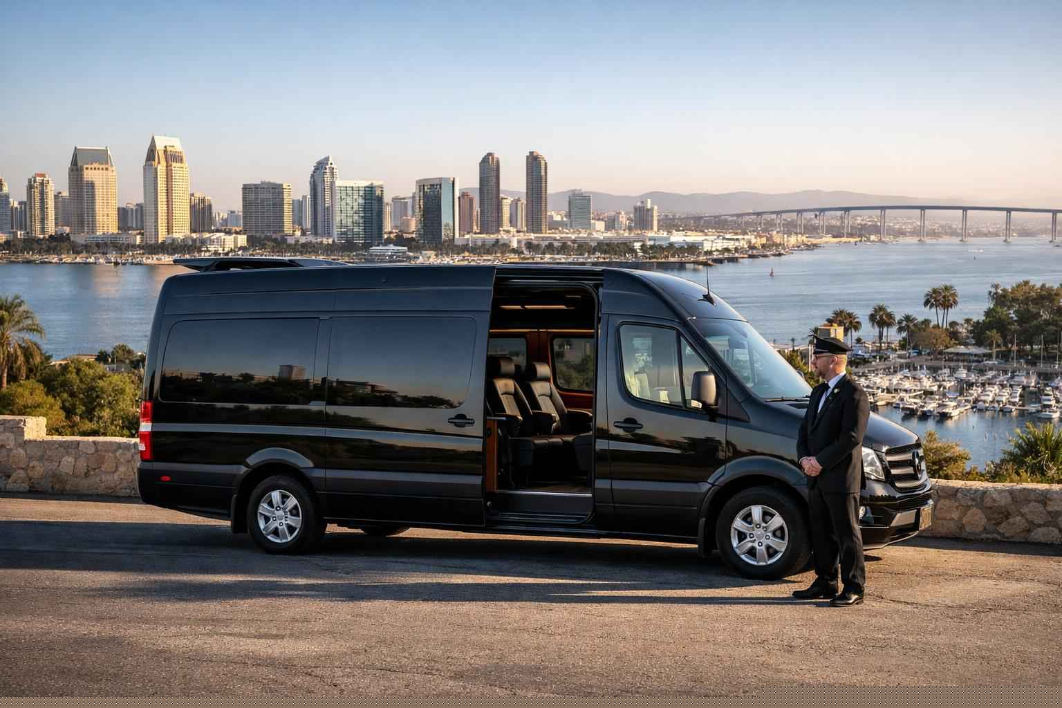 National City California Passenger Van With Driver