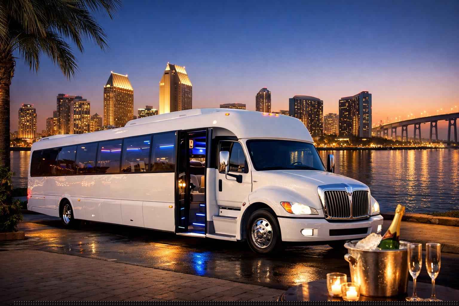 National City California White Party Bus Rental