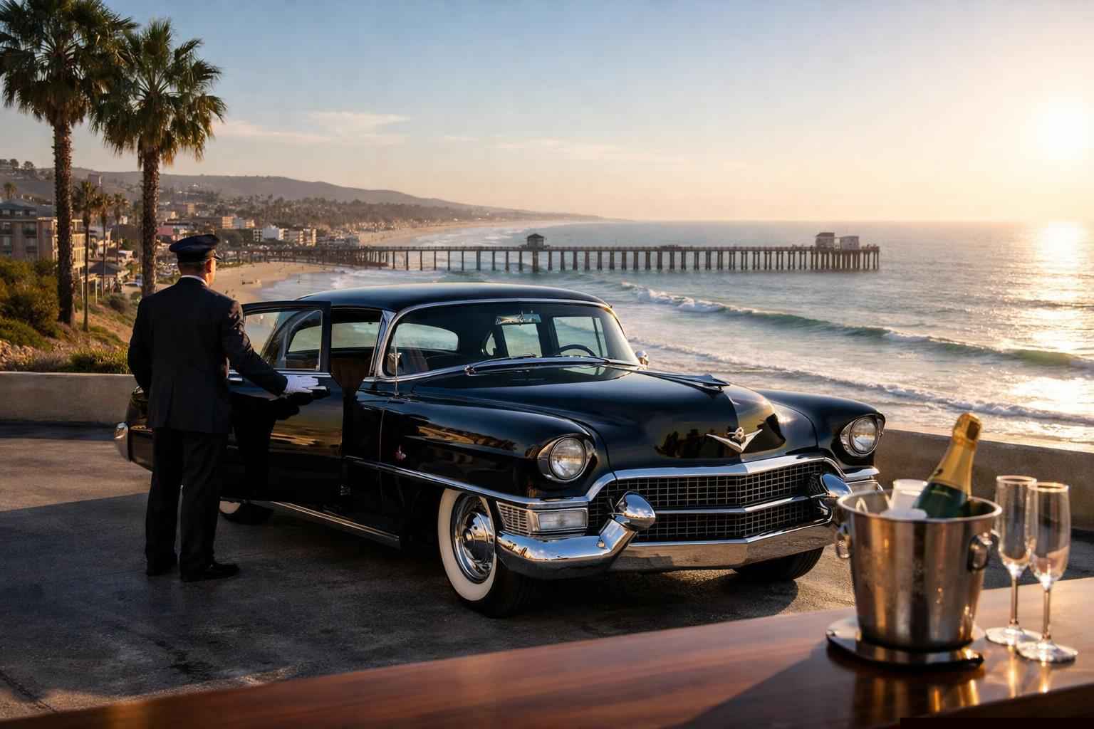 Classic Car Chauffeur Service In Oceanside California Oceanside California Classic Car Chauffeur Service