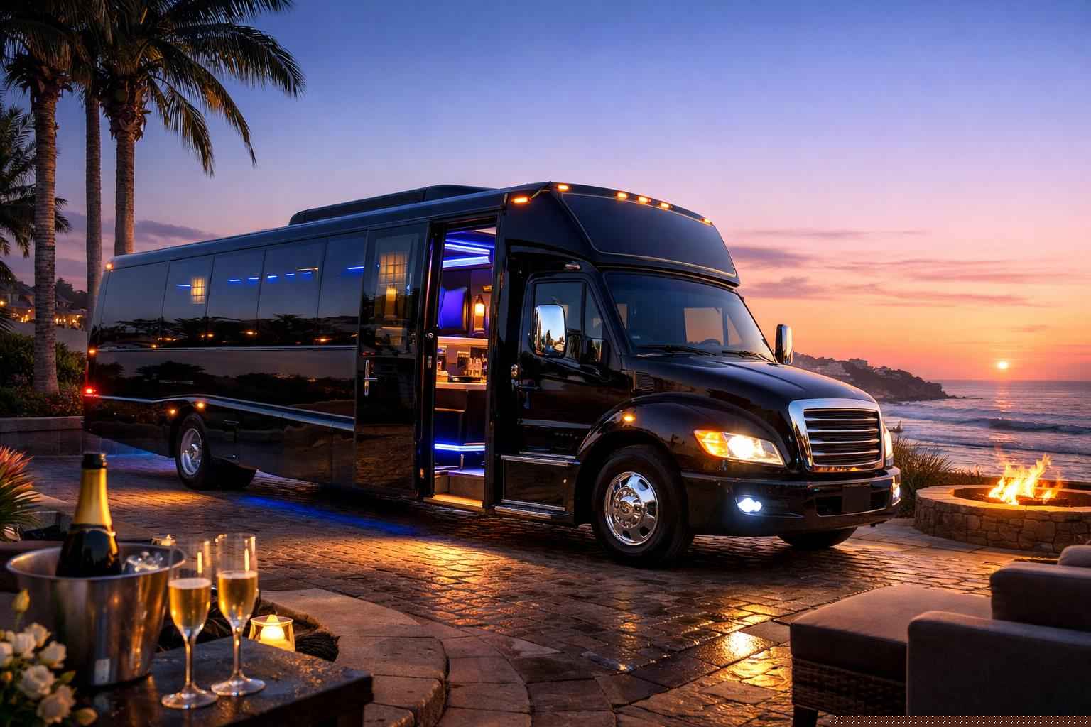 Party Bus Rental In Del Mar California Party Bus Service Del Mar Ca