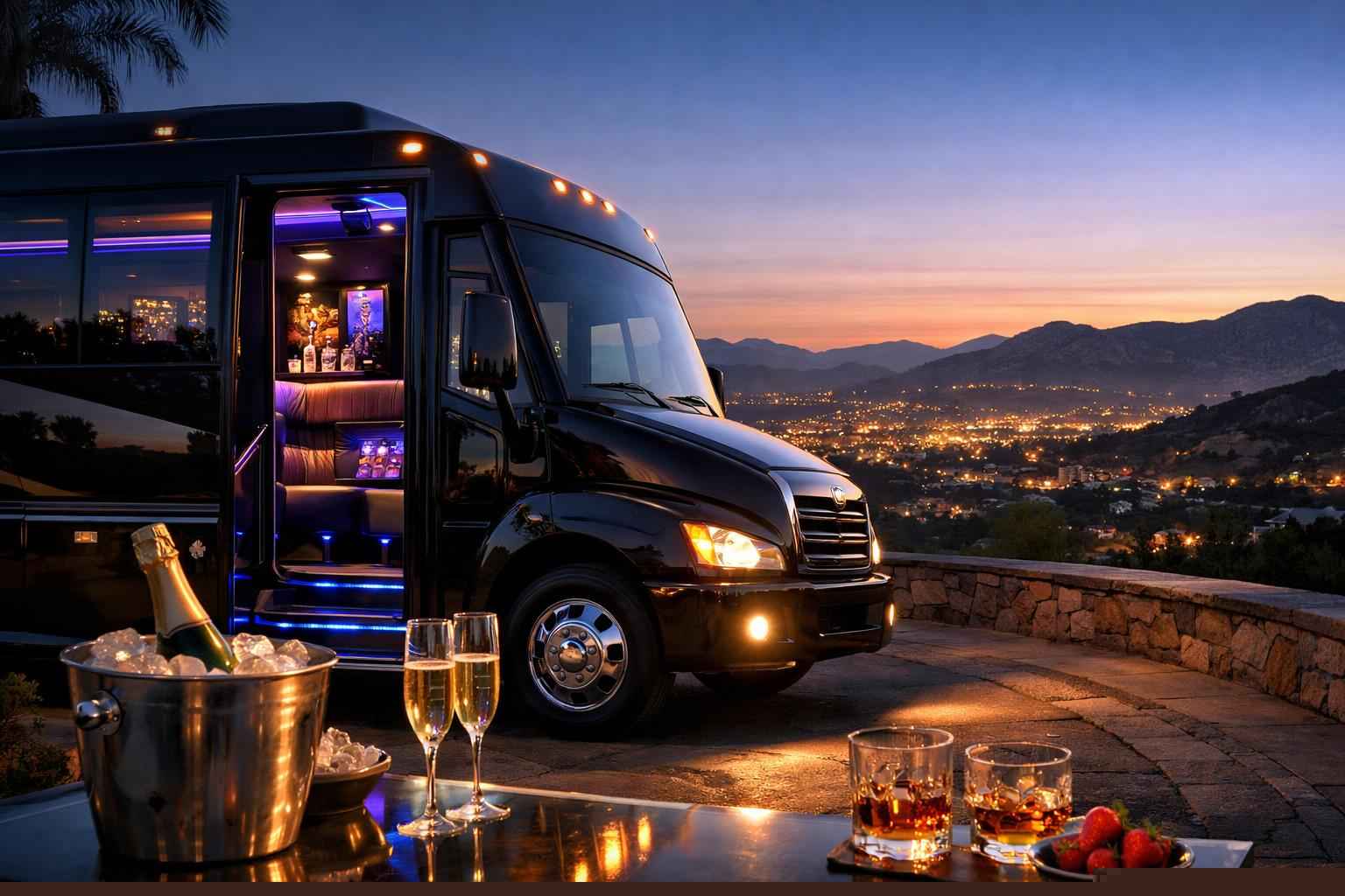 Party Bus Rental In Granite Hills California Party Bus Service Granite Hills Ca