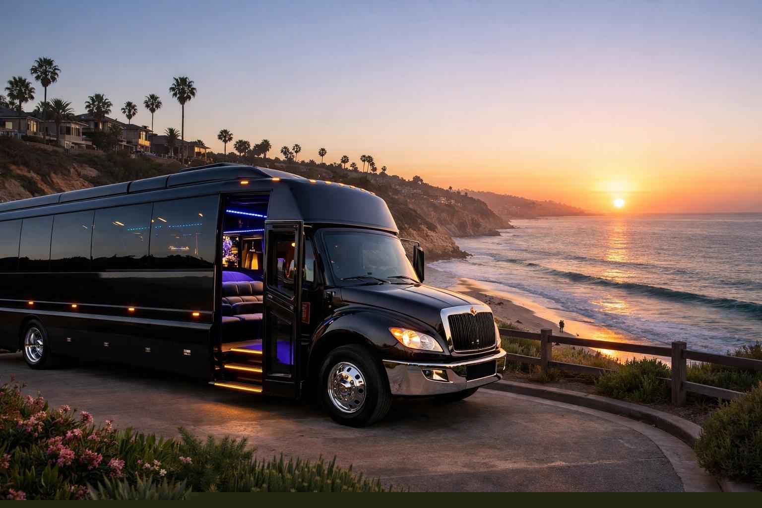 Party Bus Rental In Solana Beach California Party Bus Service Solana Beach Ca