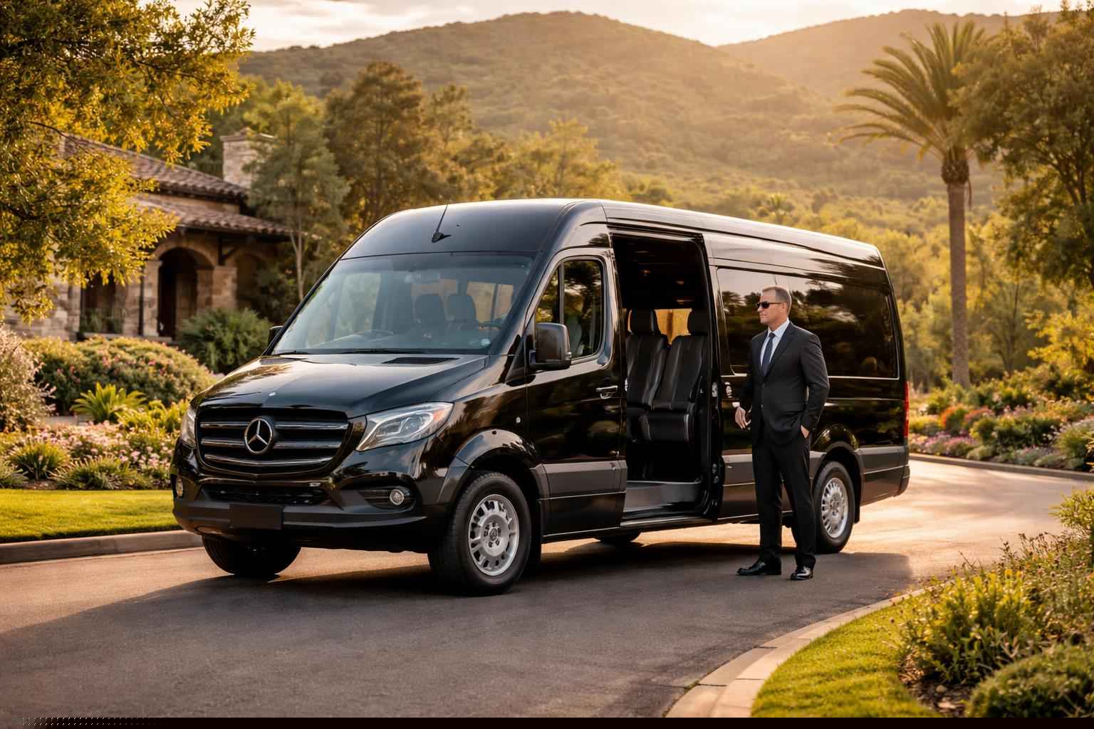 Passenger Van With Driver In Hidden Meadows Ca