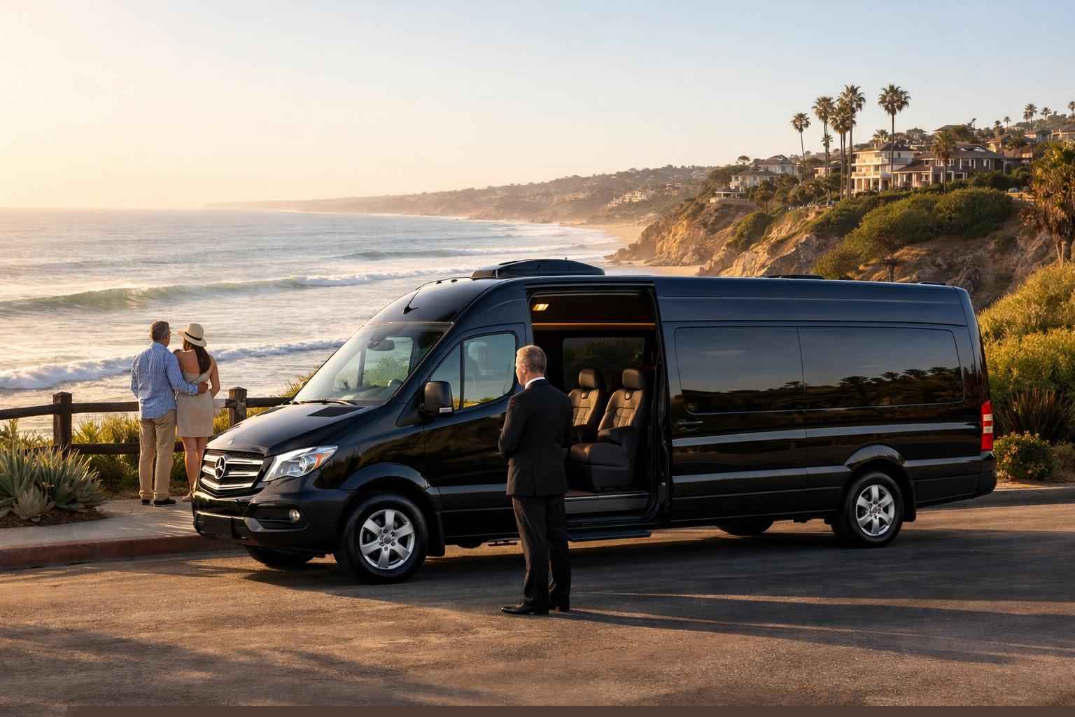 Passenger Van With Driver Services In Del Mar California