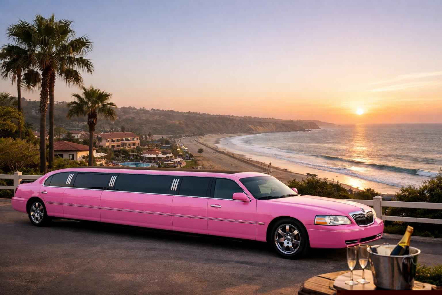 Pink Limo Rental Near Me Del Mar Ca