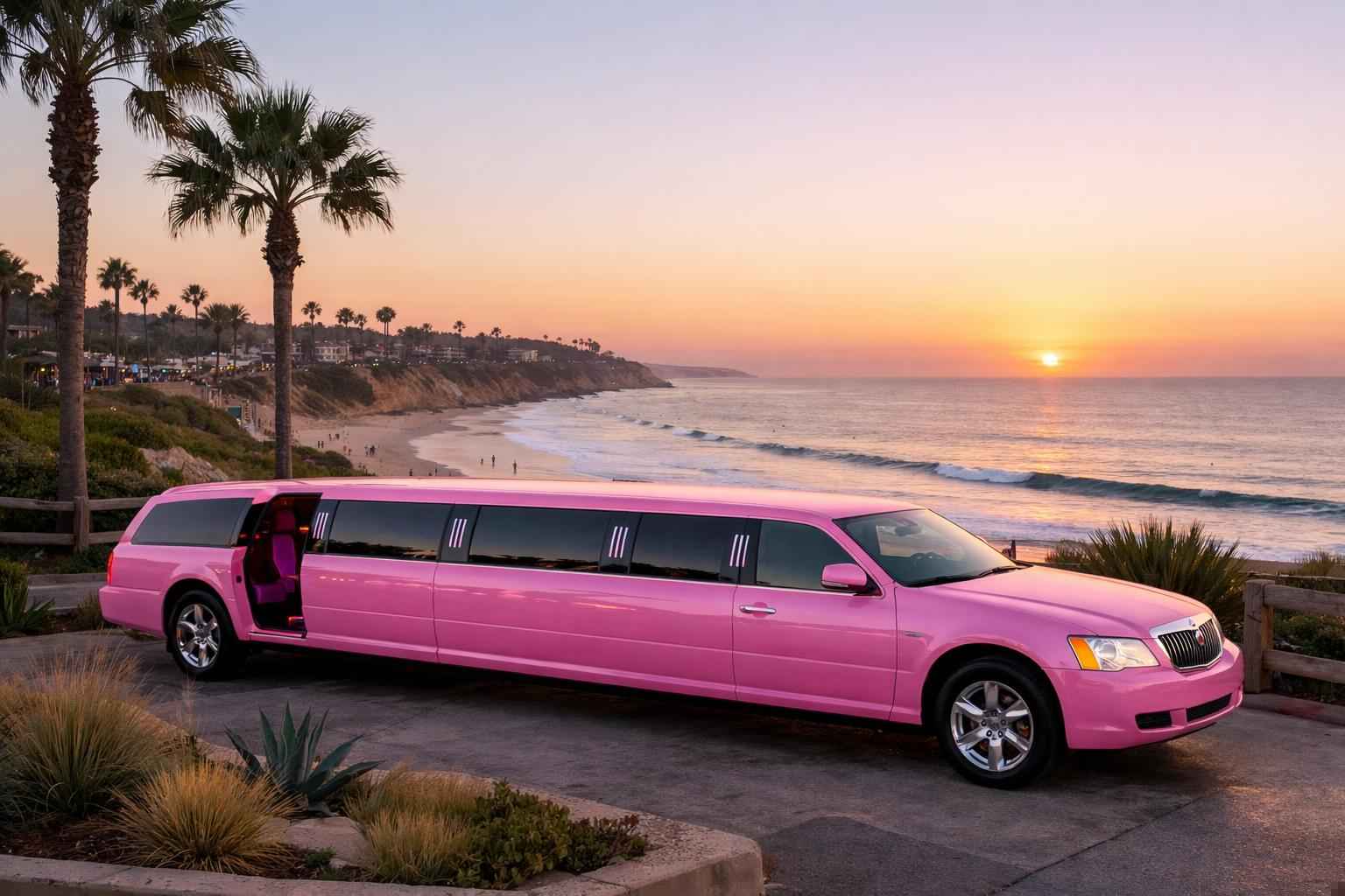 Pink Limo Rental In Solana Beach California Pink Limo Rental Near Me Solana Beach Ca