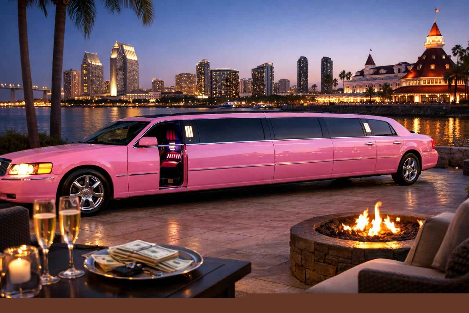 Pink Limo Rental In Coronado California Pink Limo Rental Prices In Coronado Ca