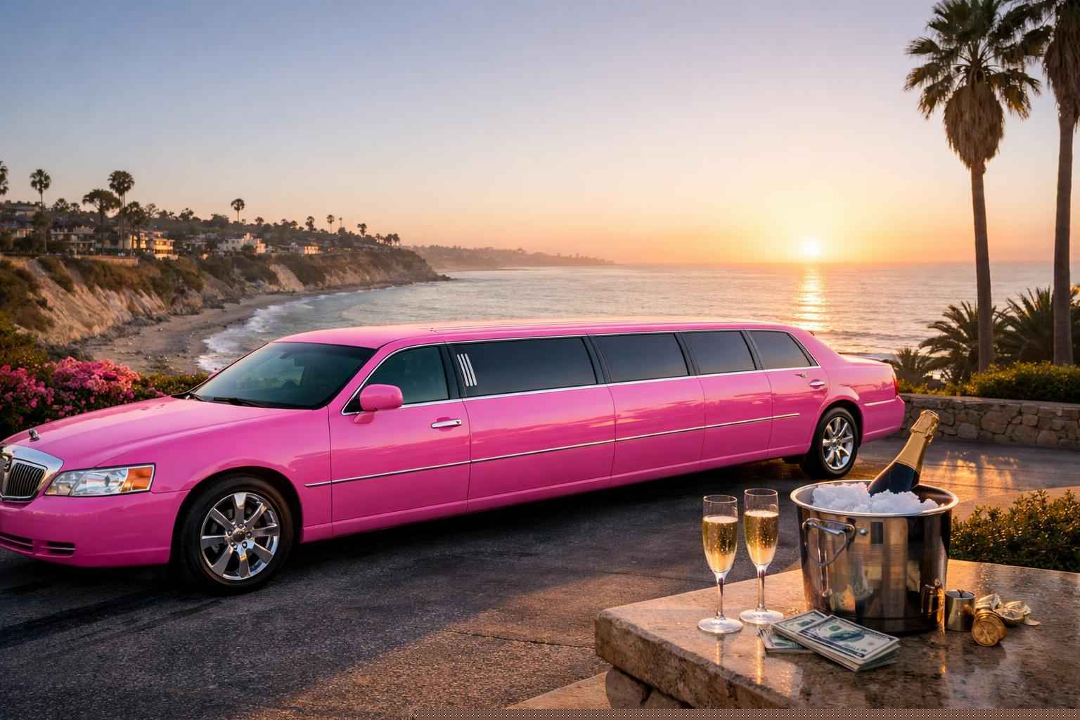 Pink Limo Rental Prices In Del Mar Ca