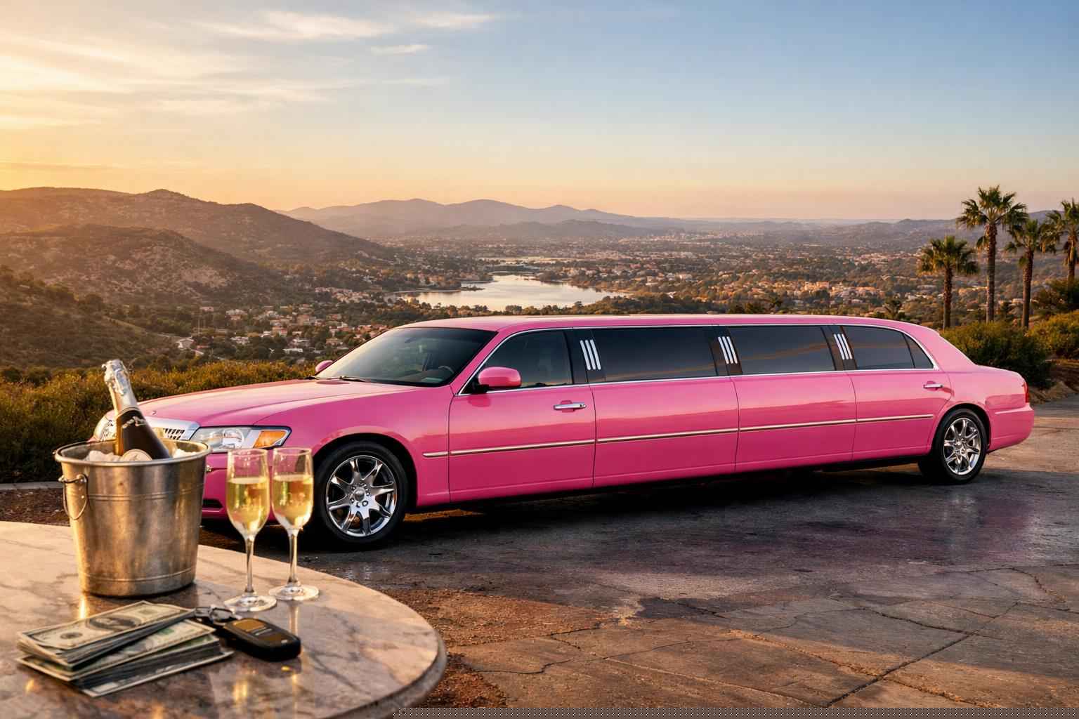 Pink Limo Rental In Poway California Pink Limo Rental Prices In Poway Ca