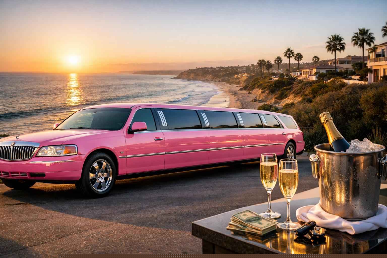 Pink Limo Rental In Solana Beach California Pink Limo Rental Prices In Solana Beach Ca
