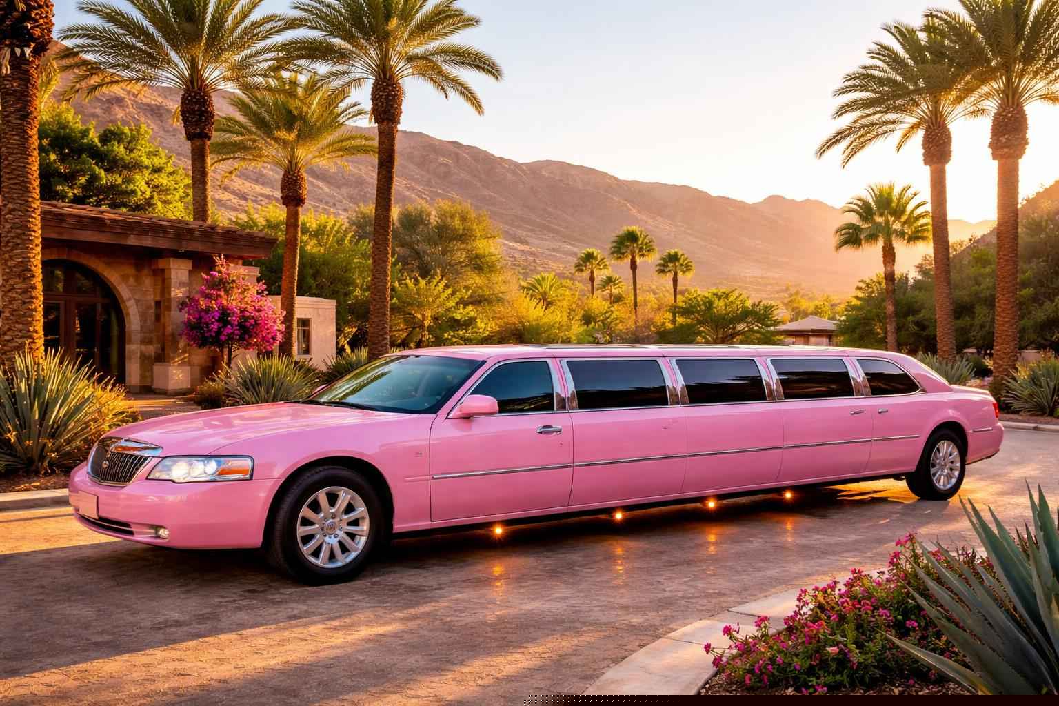Pink Limo Rental Services In Borrego Springs California