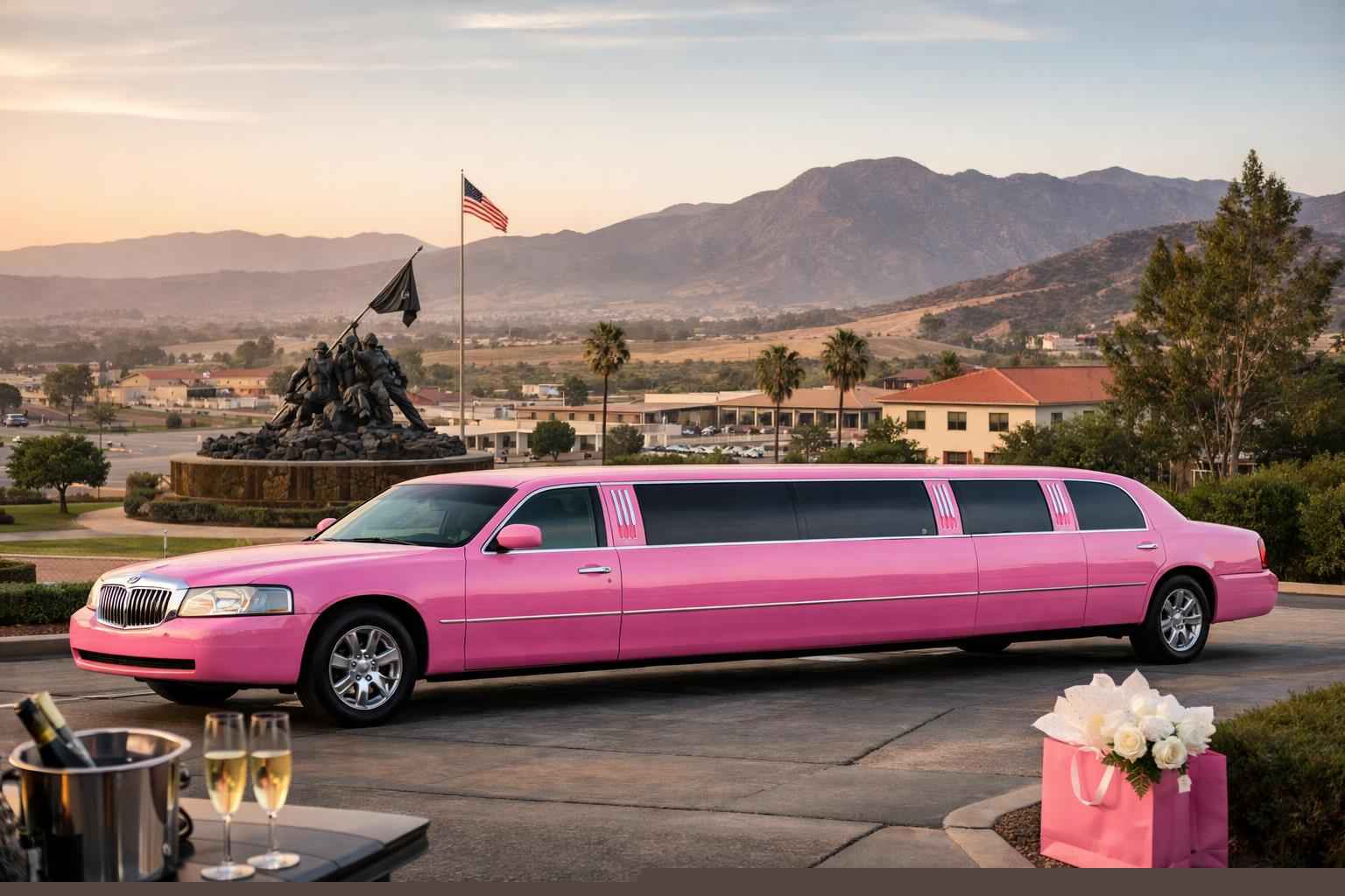 Pink Limo Rental Services In Camp Pendleton Mainside California