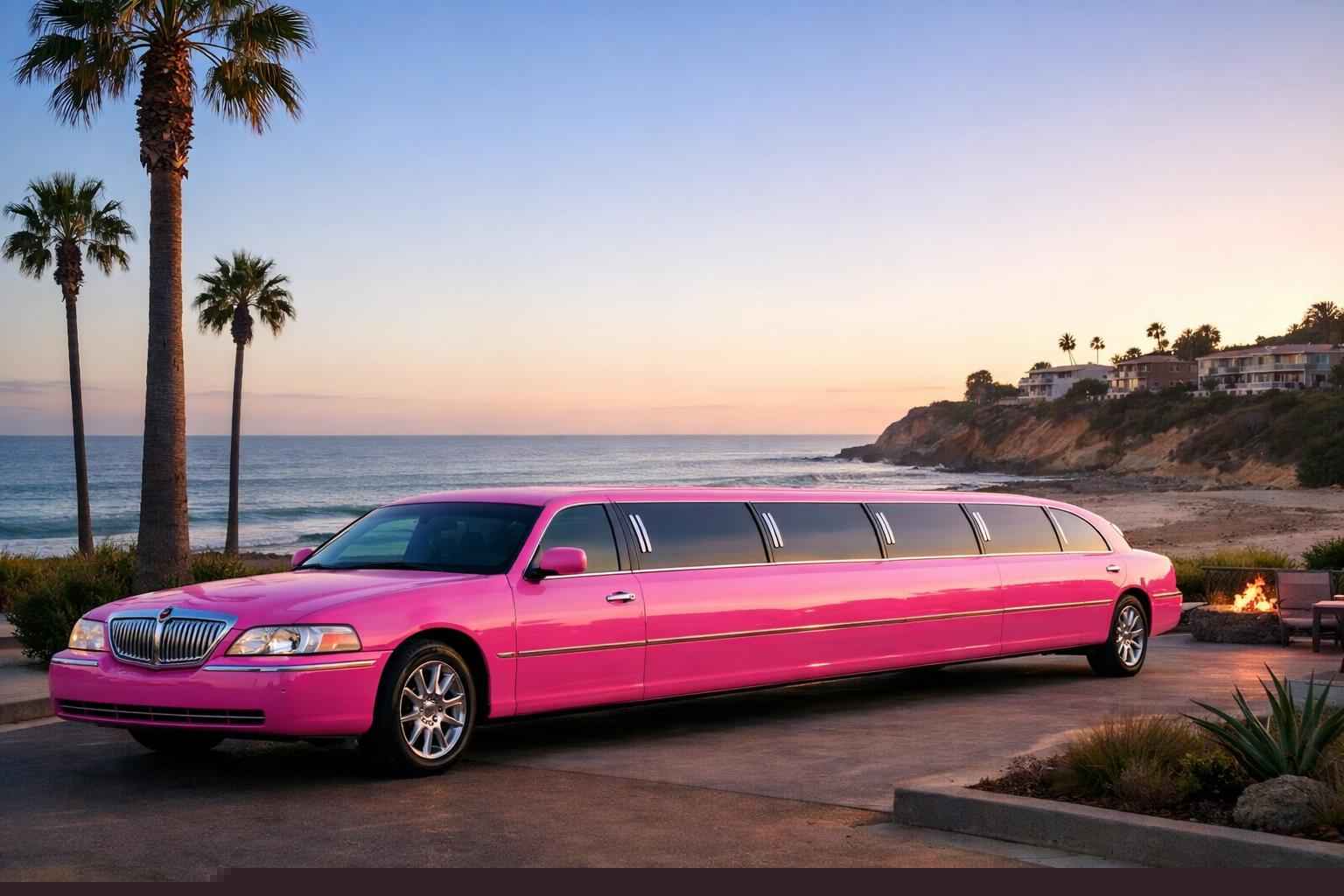 Pink Limo Rental In Solana Beach California Pink Limo Rental Services In Solana Beach California