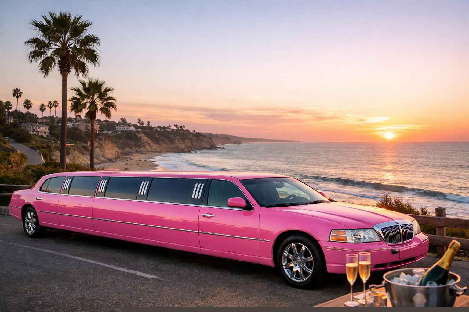 Pink Limo Rental In Solana Beach California Pink Limo Rental Solana Beach Ca