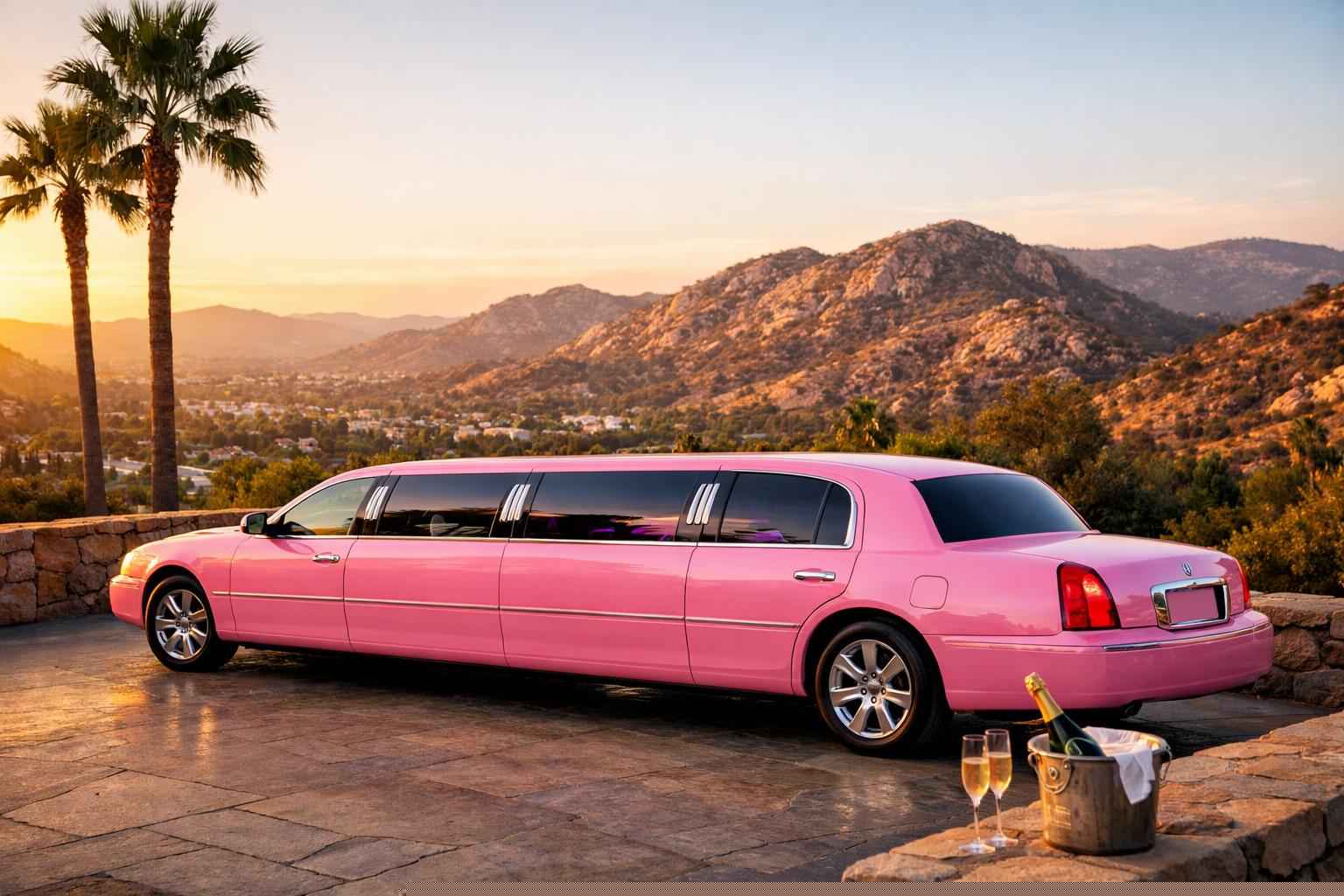 Pink Limo Rental In Granite Hills California Pink Limo Service Granite Hills Ca